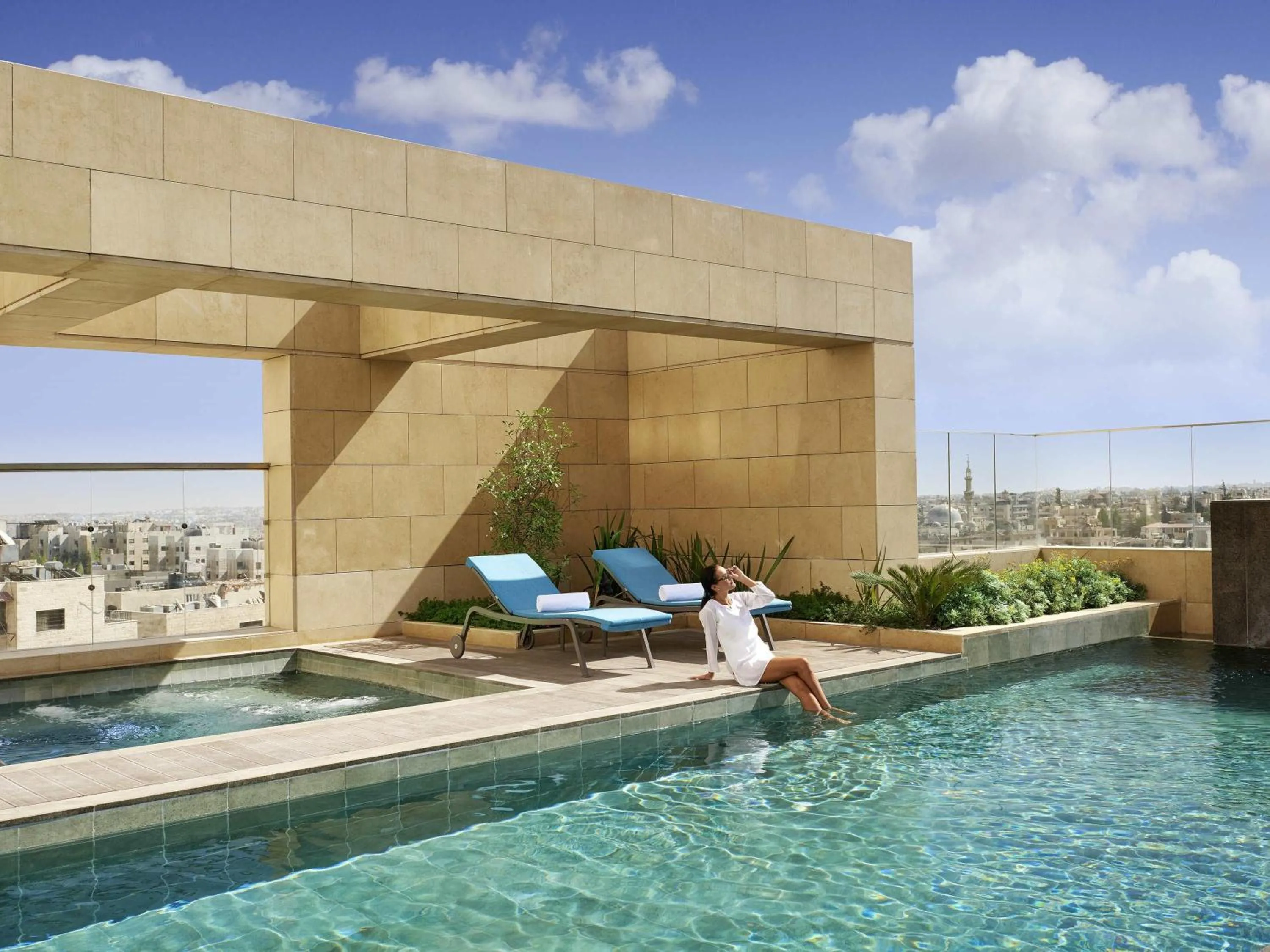 Pool view in Fairmont Amman