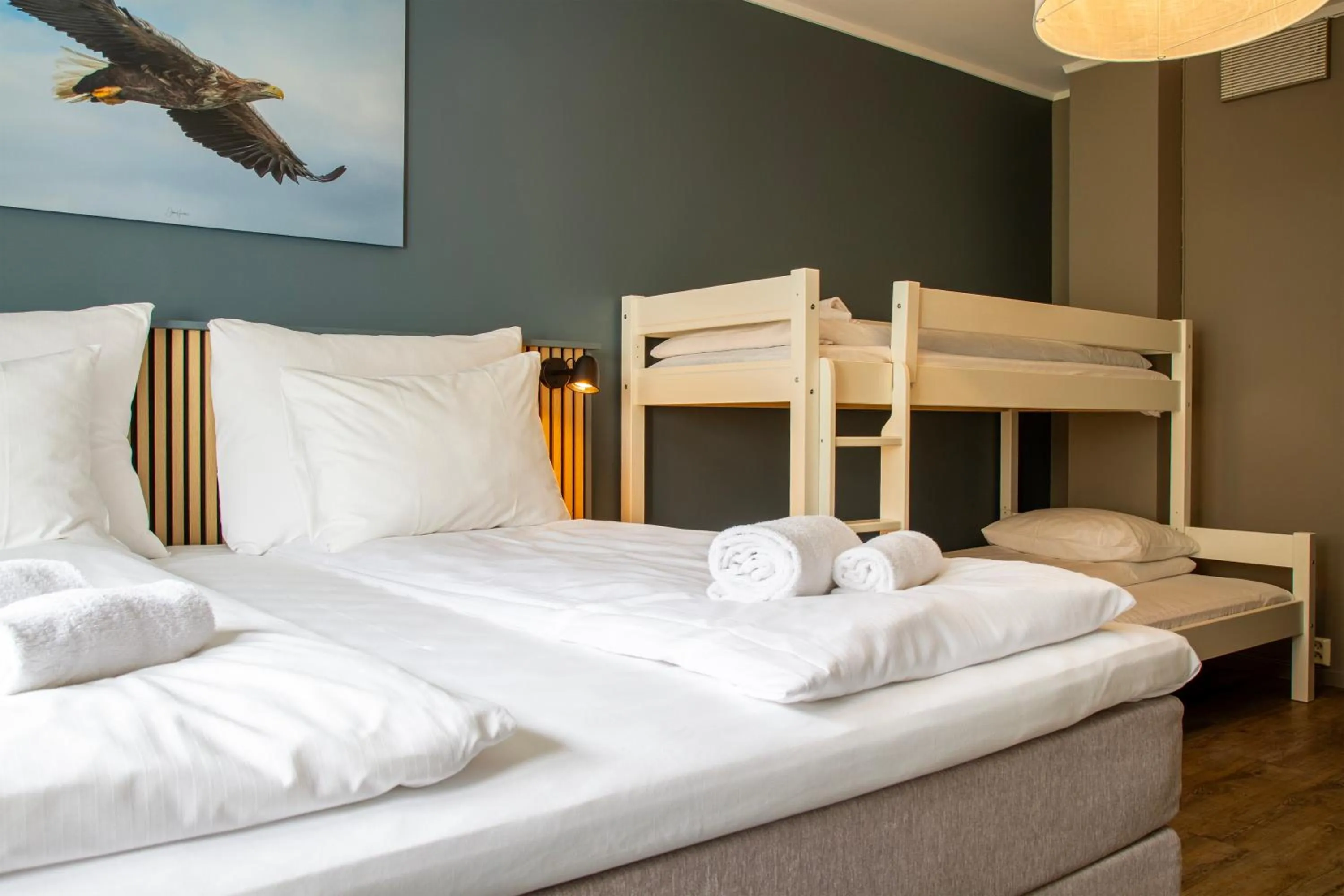 Bed in Nordis Hotel Lofoten