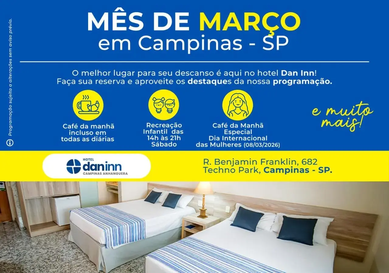 Property building, Bed in Hotel Dan Inn Campinas Anhanguera - By Nacional Inn Property building, Bed in Hotel Dan Inn Campinas Anhanguera - By Nacional Inn