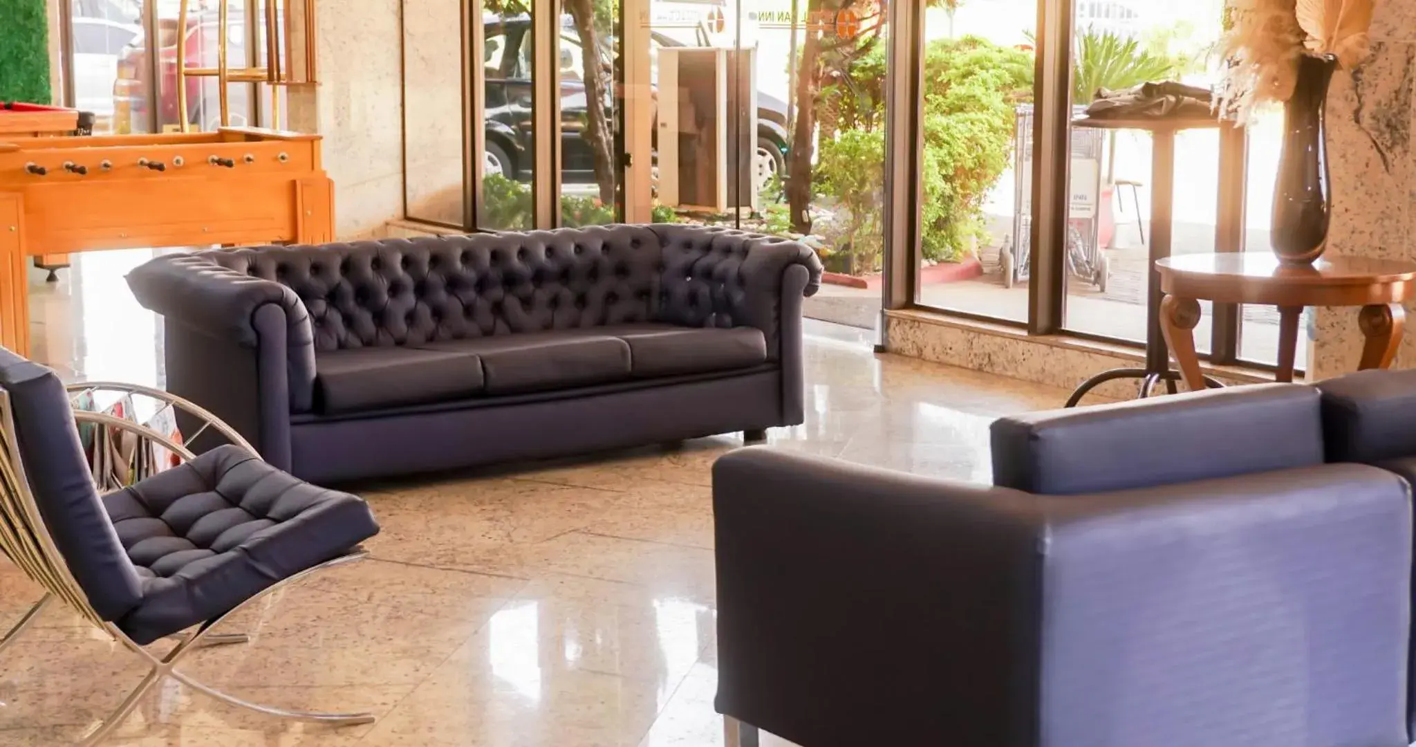 Lobby or reception in Hotel Dan Inn Campinas Anhanguera - By Nacional Inn Lobby or reception in Hotel Dan Inn Campinas Anhanguera - By Nacional Inn