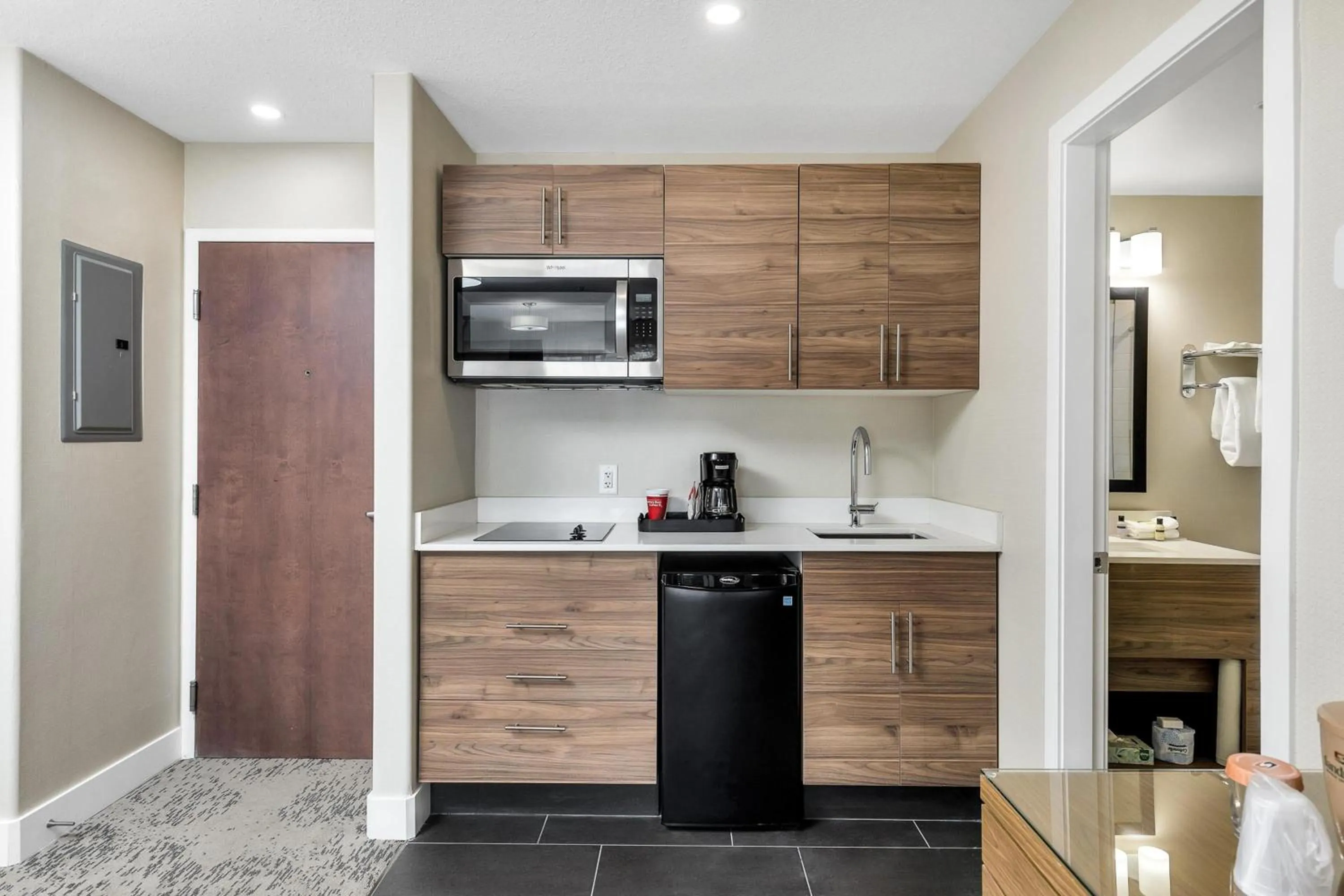 Kitchen or kitchenette in Sandman Hotel Grande Prairie