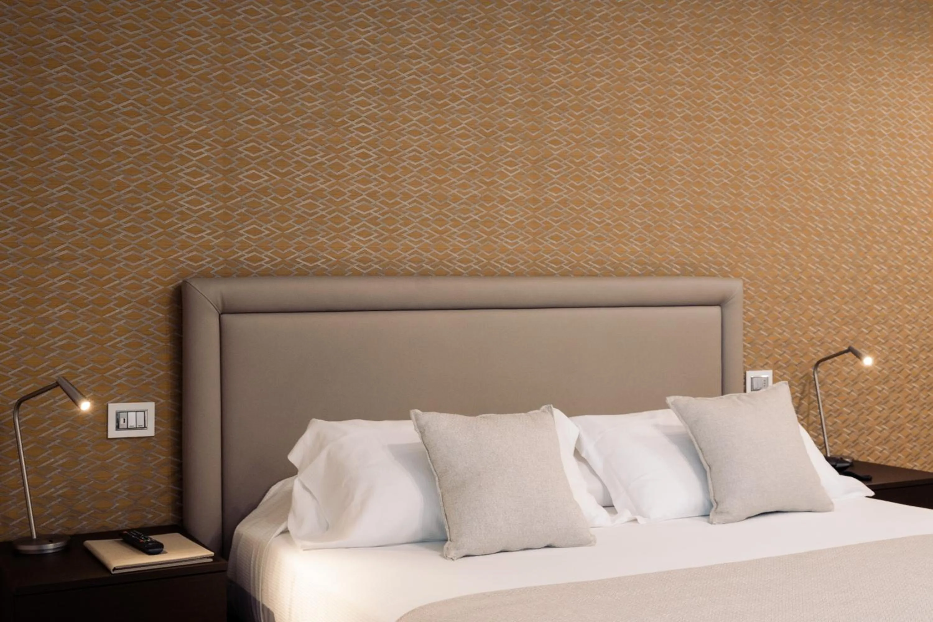 Decorative detail, Bed in Hotel Michelangelo