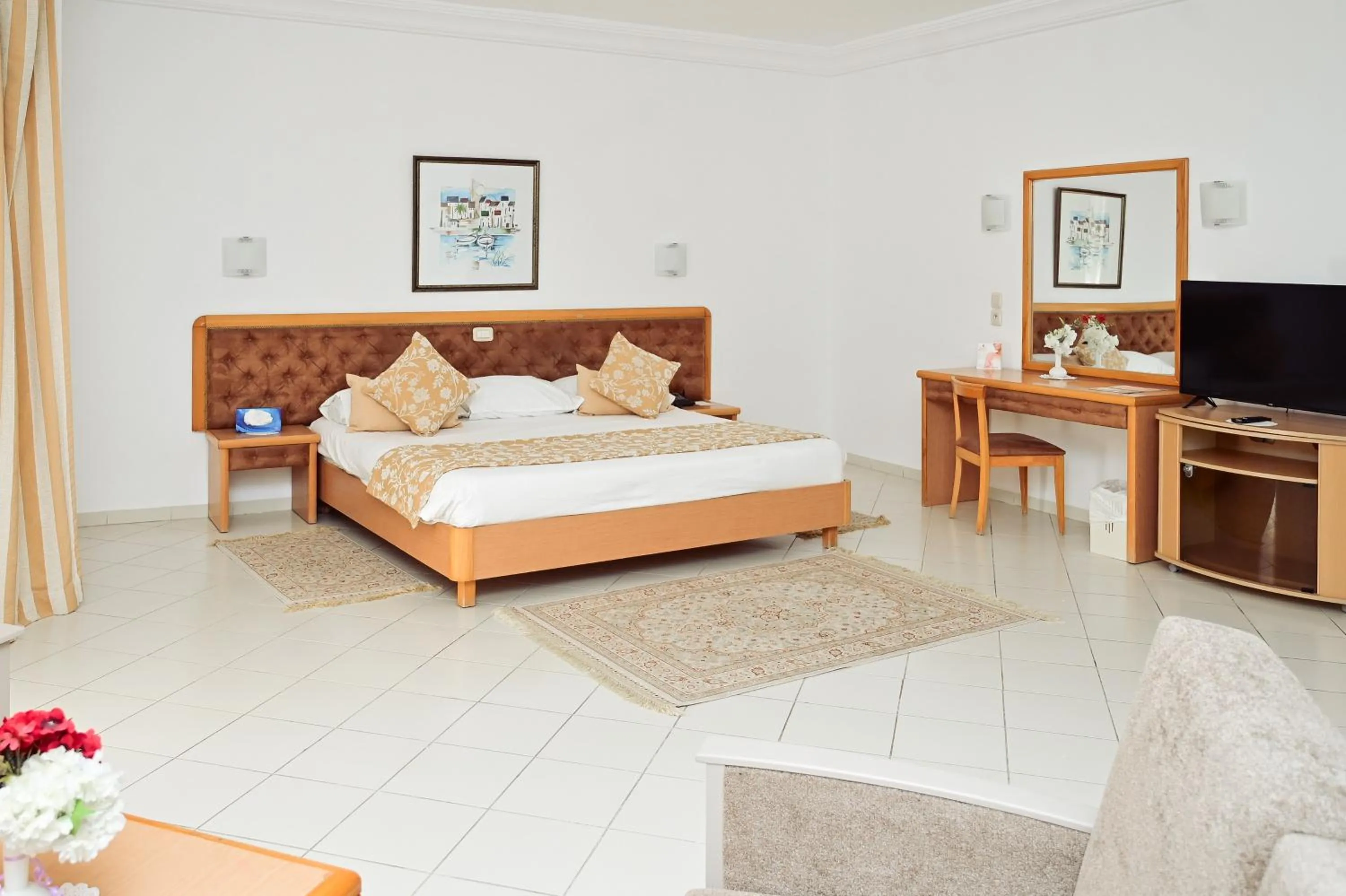 Bed in Hotel Nour Palace Resort & Thalasso Mahdia