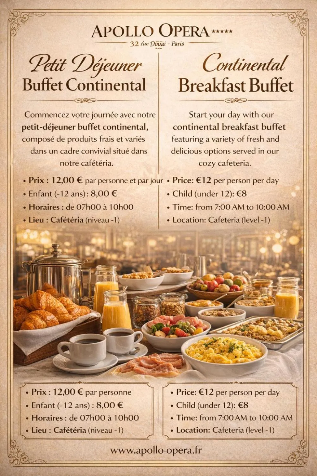Breakfast in Hôtel Apollo Opéra