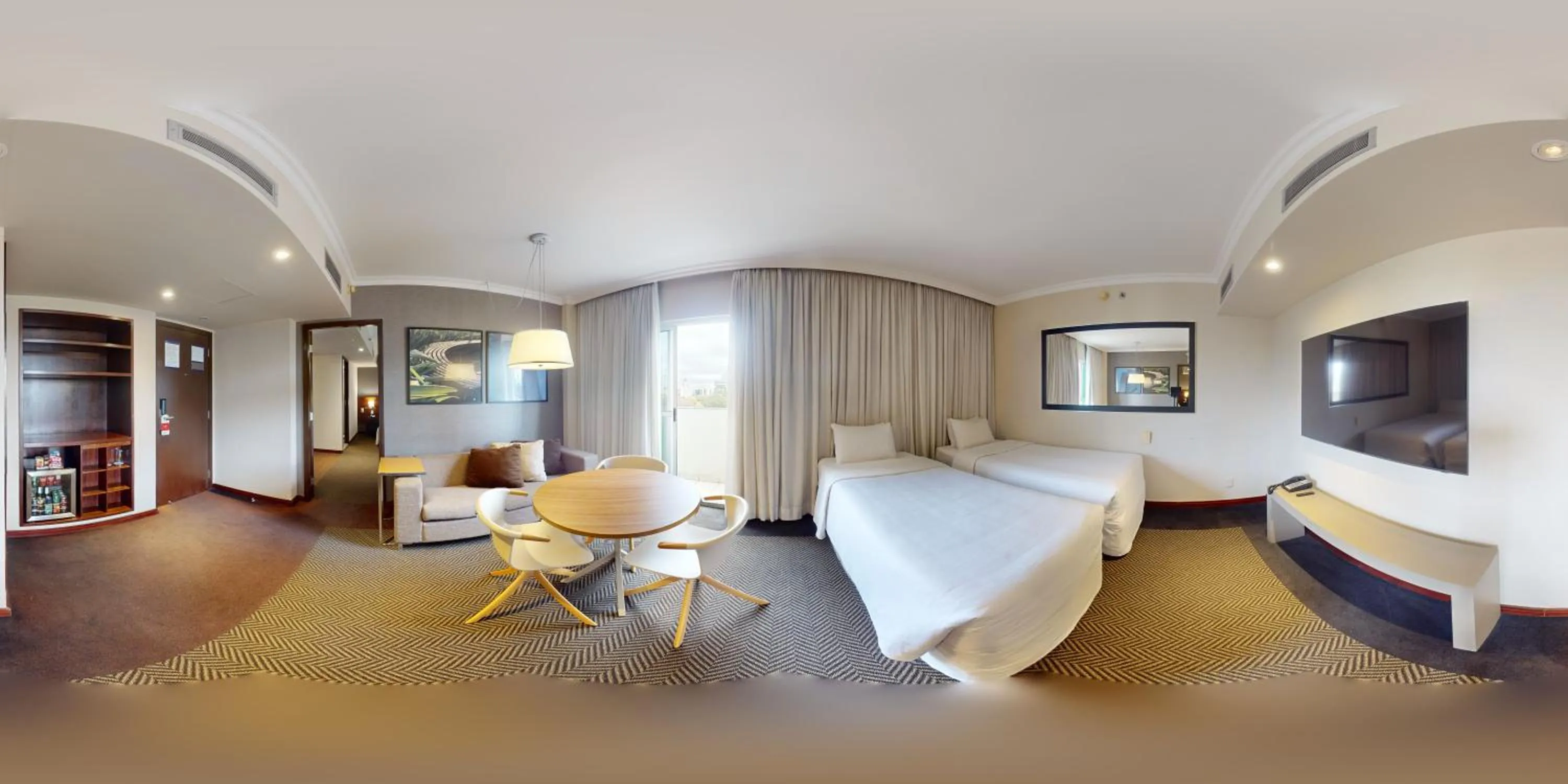 Photo of the whole room, Bed in Blue Tree Premium Verbo Divino - Nações Unidas