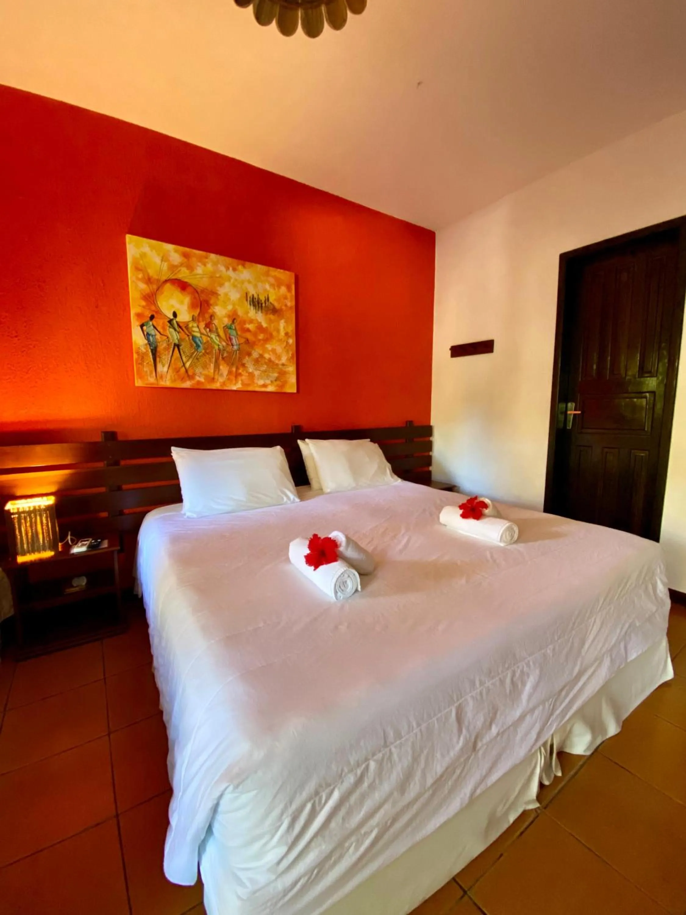 Bed in Hotel Pousada Marambaia