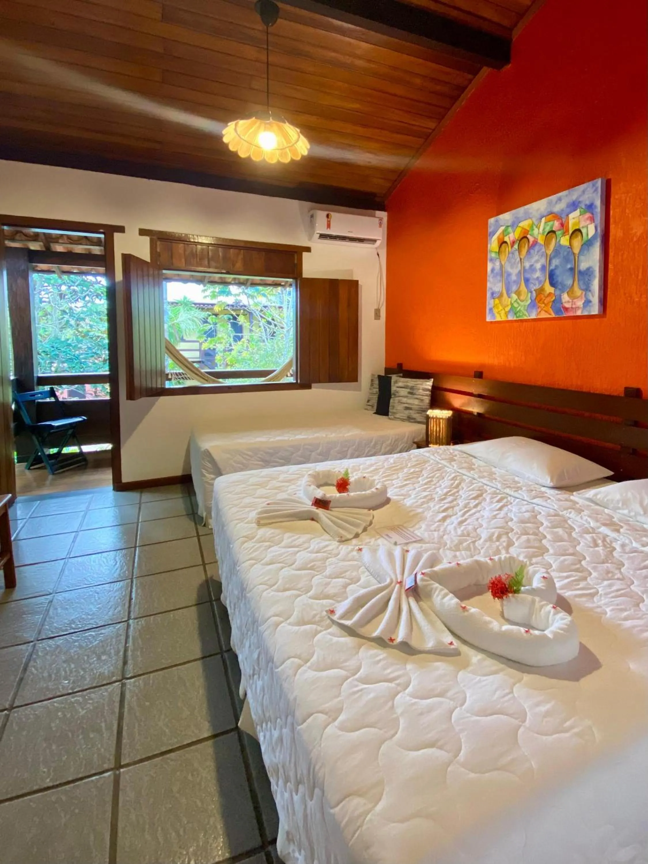 Bed in Hotel Pousada Marambaia