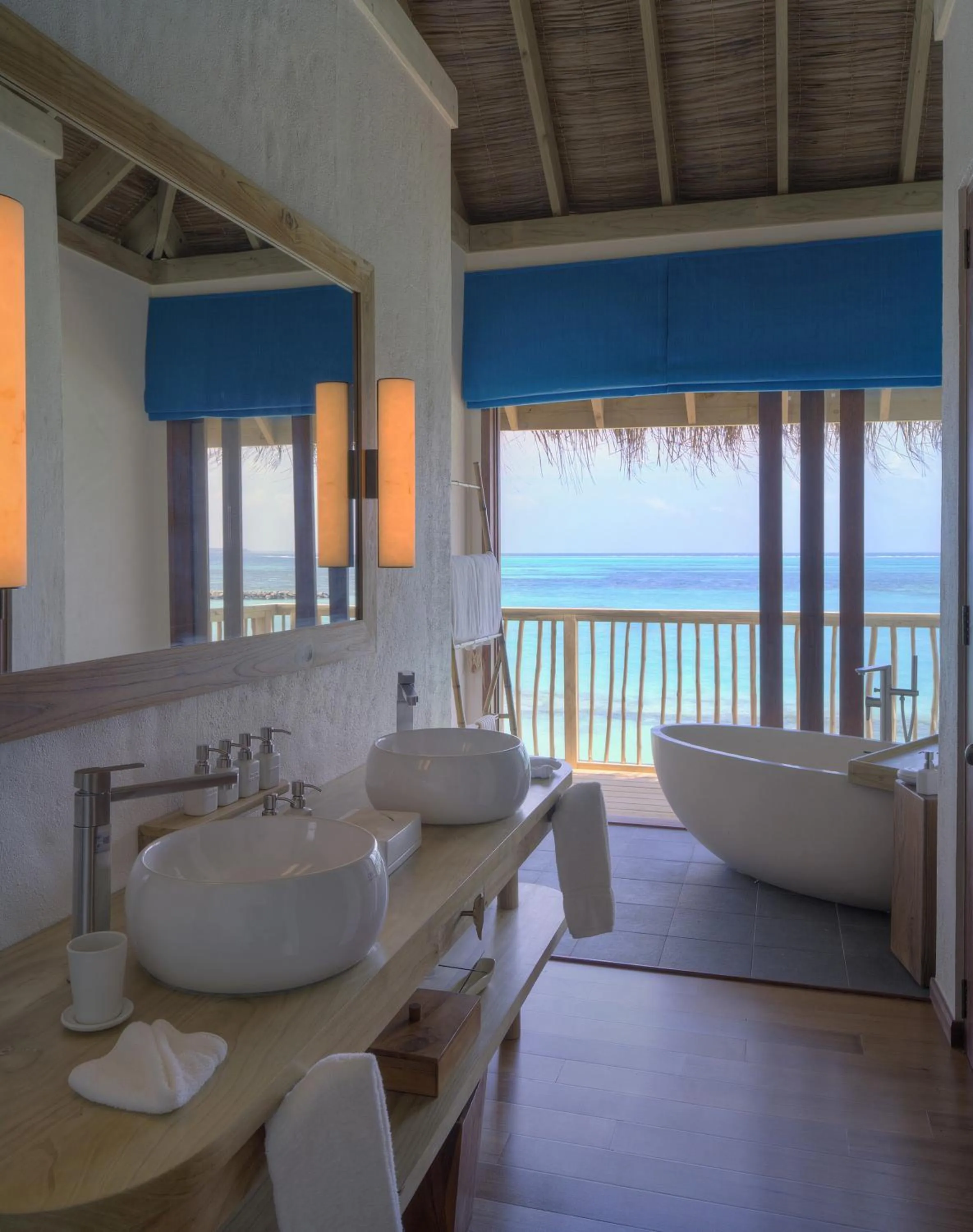 Bathroom in Six Senses Laamu