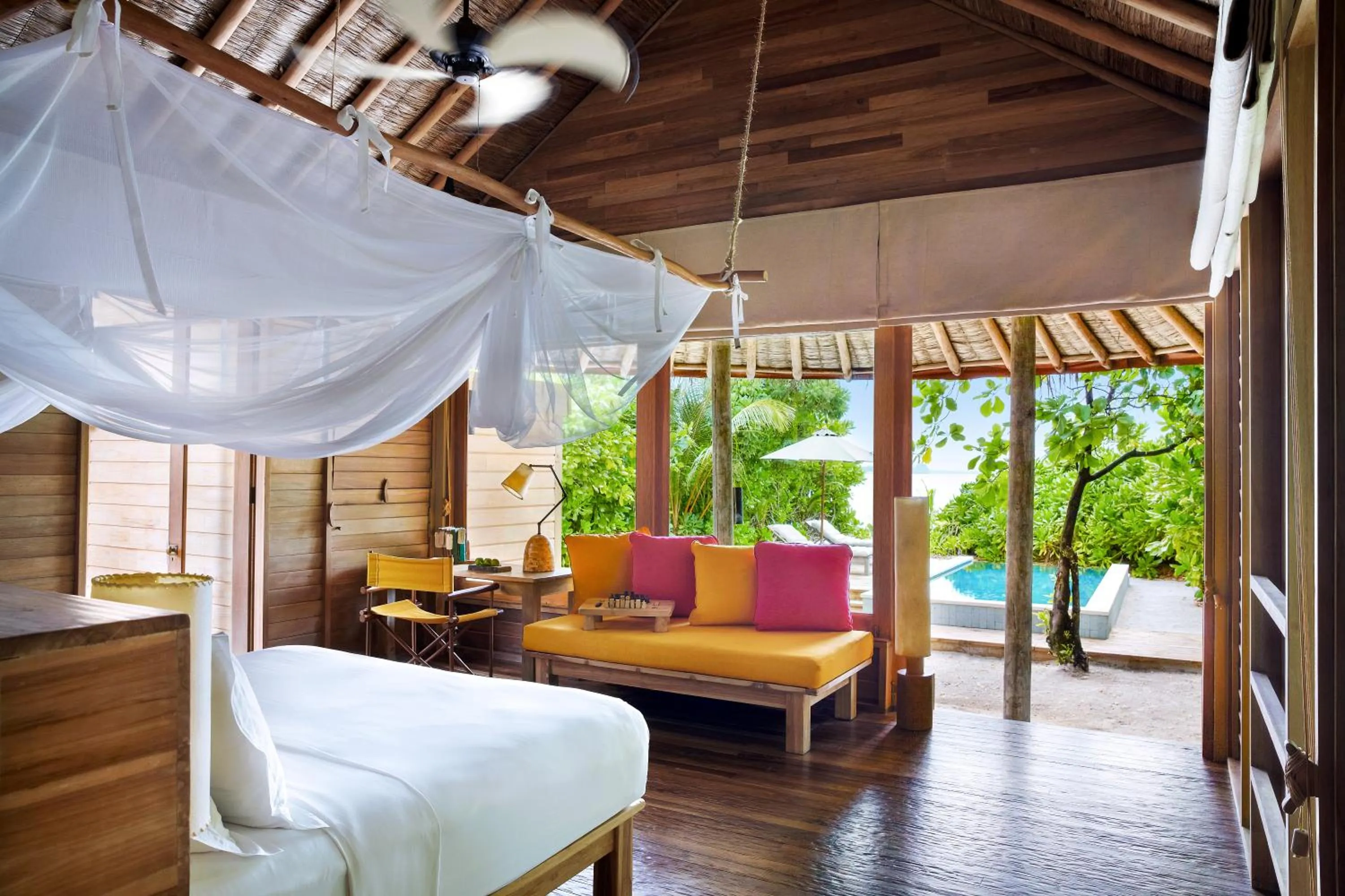 Bedroom in Six Senses Laamu