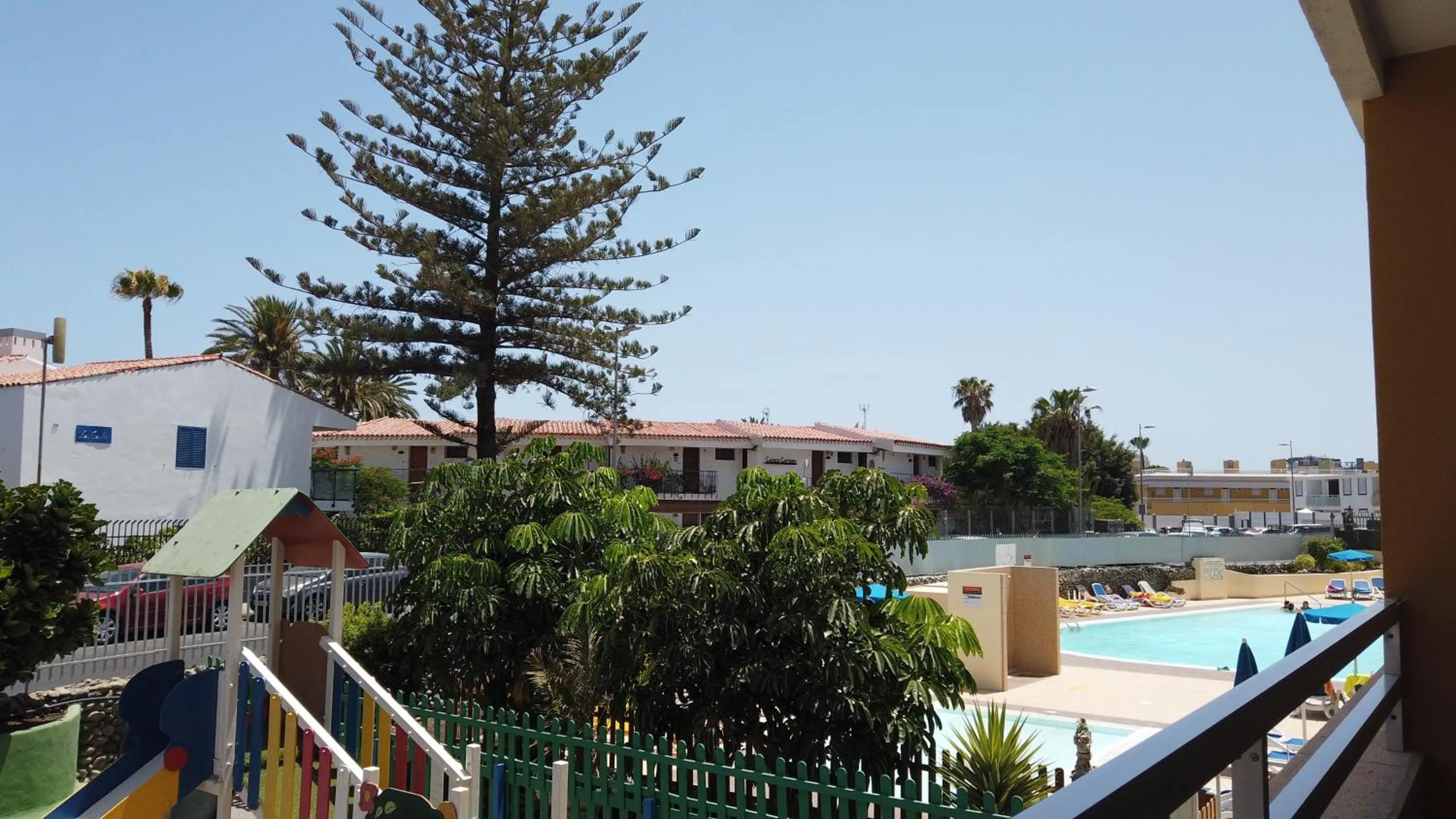 Pool view in Apartamentos Montemar