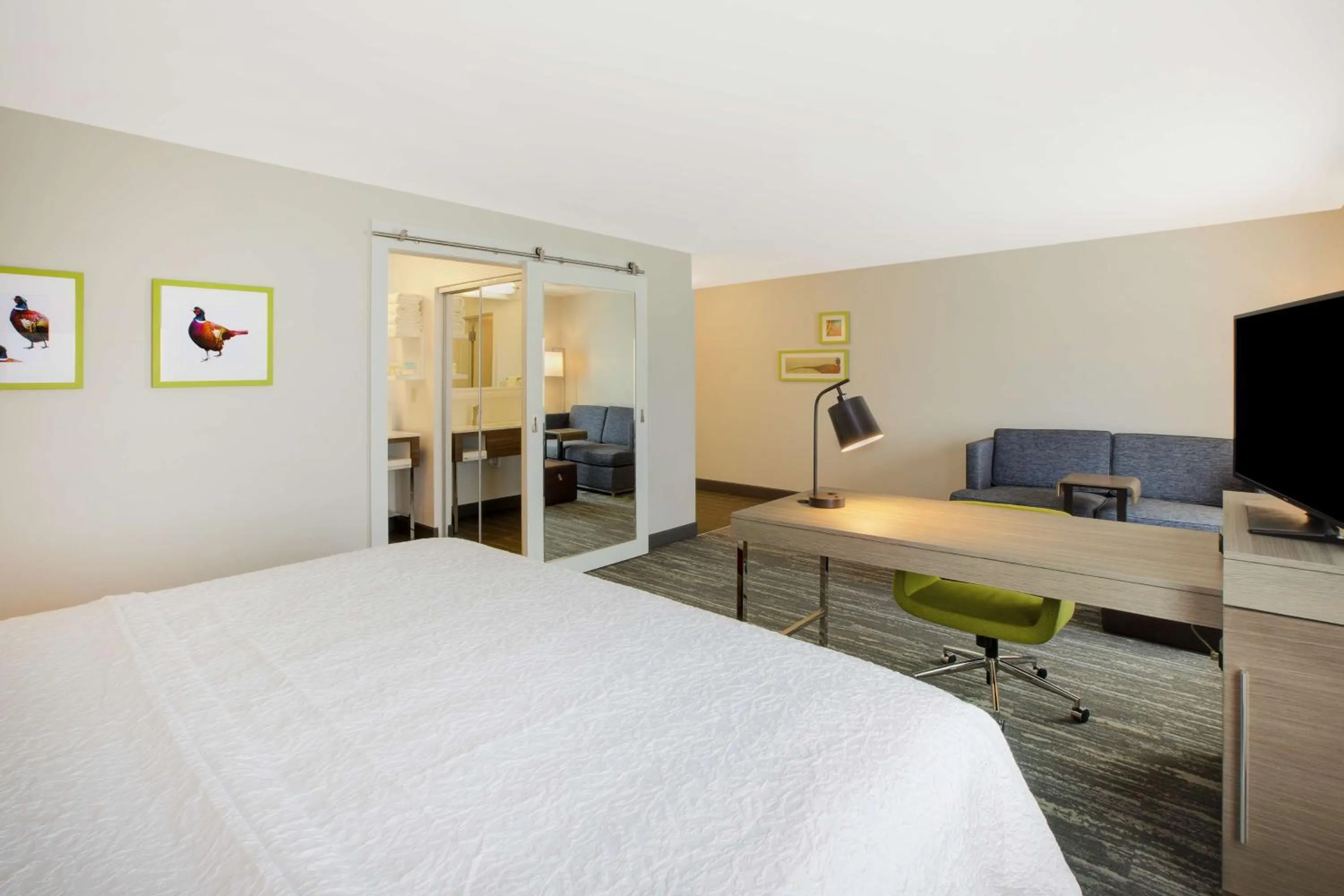 Bedroom, Bed in Hampton Inn & Suites By Hilton, Southwest Sioux Falls