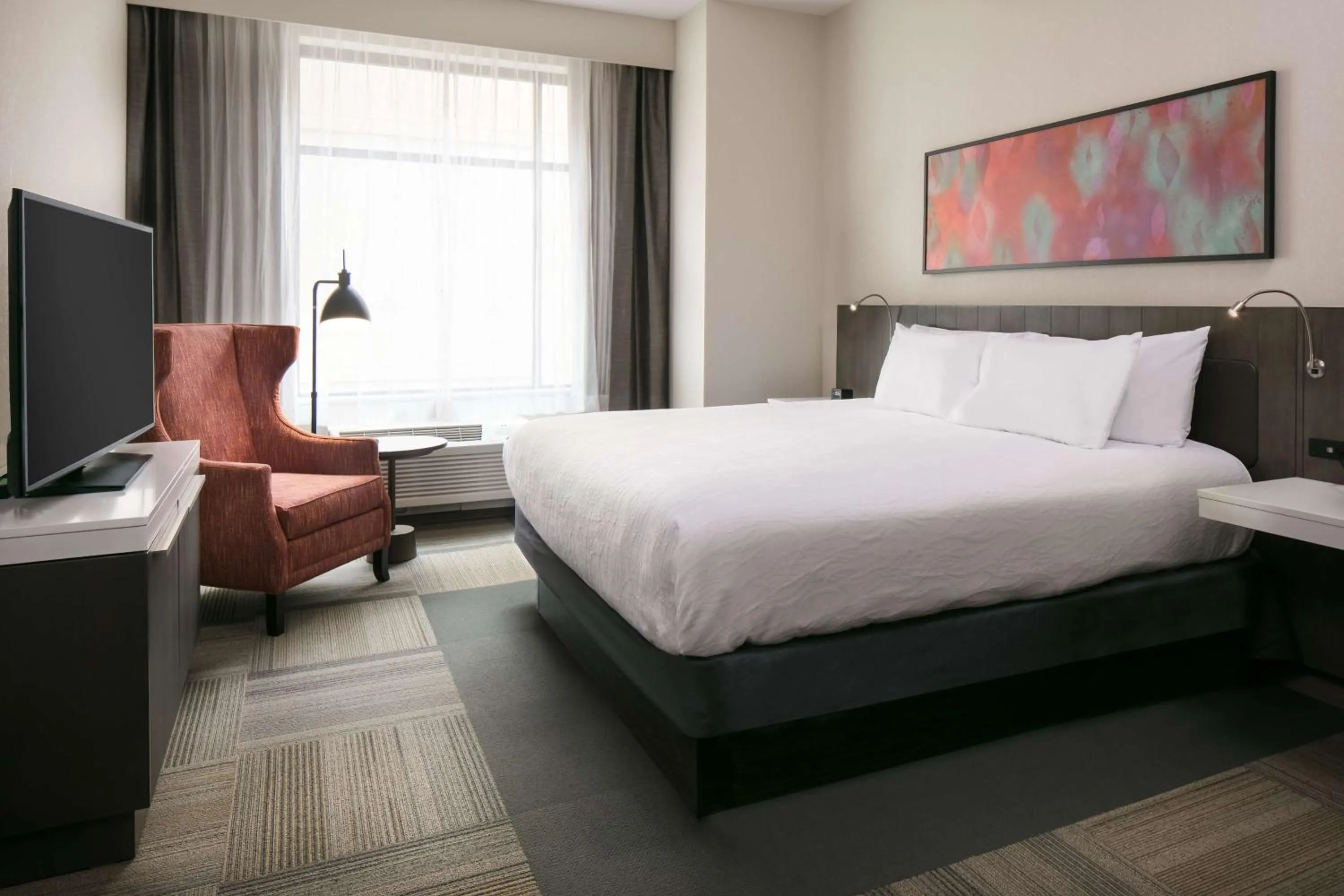 Bed in Hilton Garden Inn Iowa City Downtown University