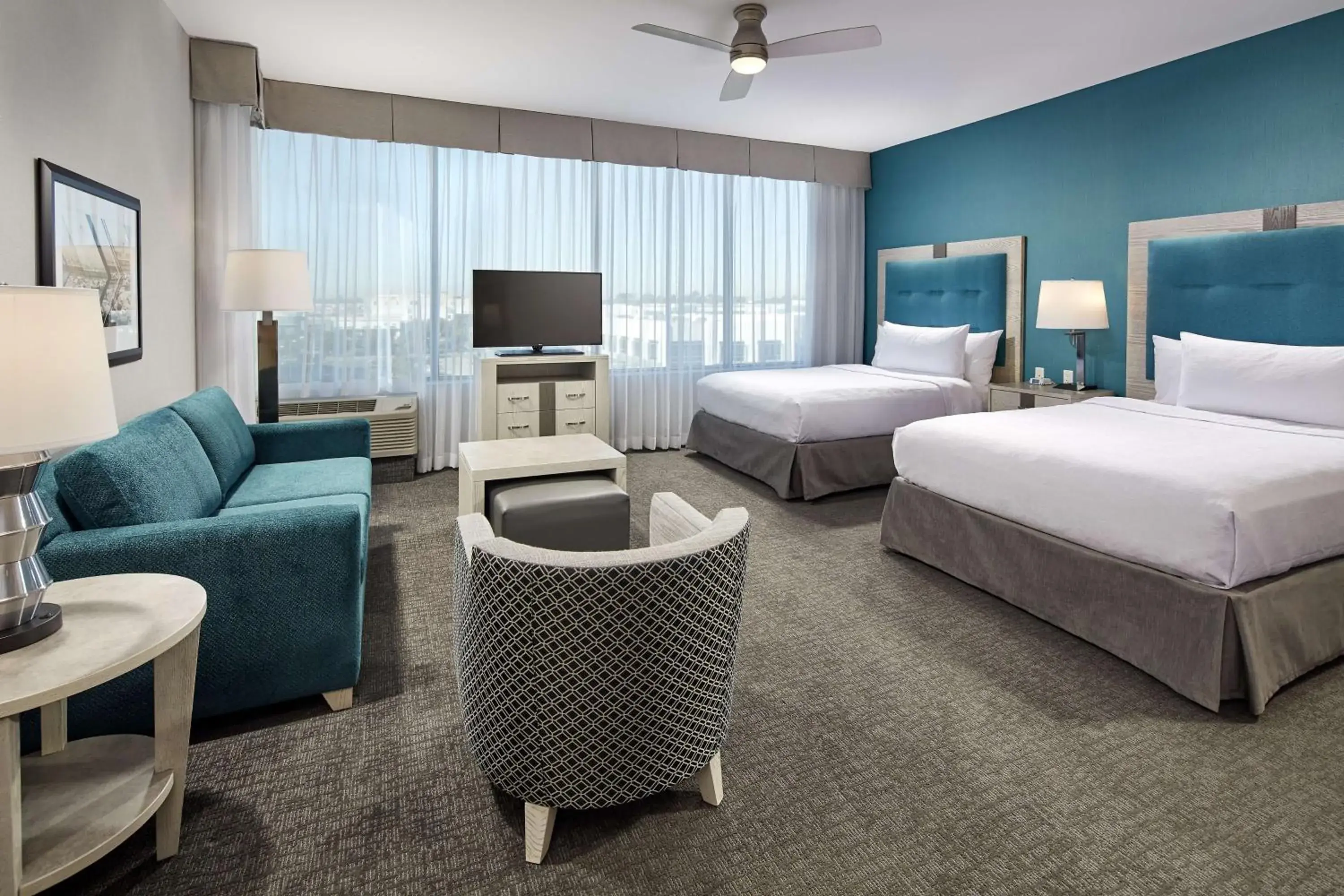 Queen Corner Studio Suite with Two Queen Beds in Homewood Suites By Hilton Long Beach Airport Queen Corner Studio Suite with Two Queen Beds in Homewood Suites By Hilton Long Beach Airport