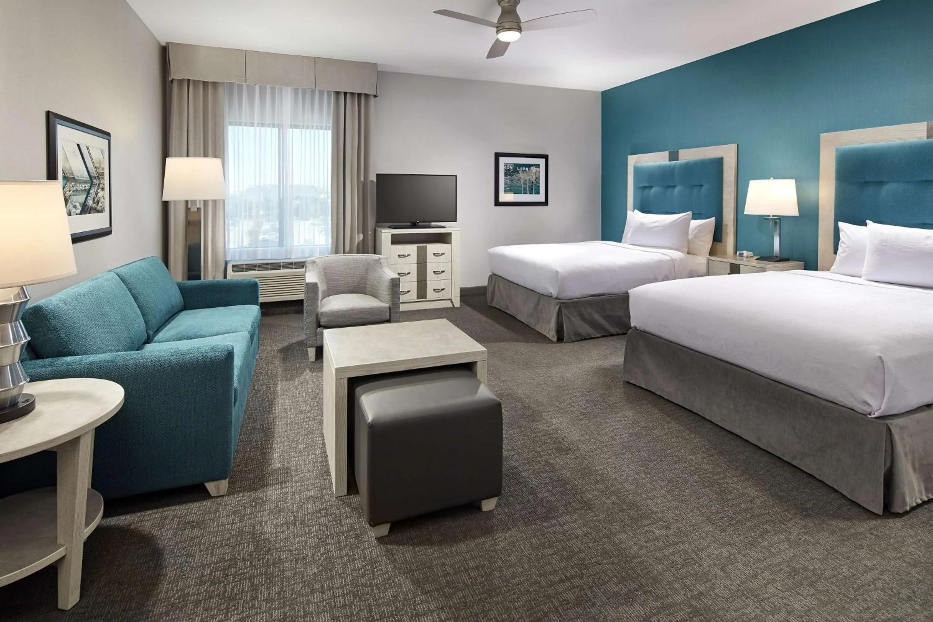 Bedroom, Bed in Homewood Suites By Hilton Long Beach Airport