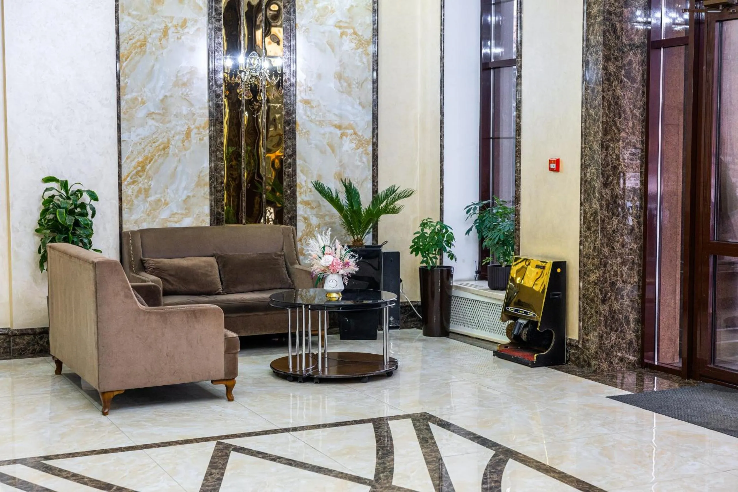 Seating area in Plaza Hotel Almaty