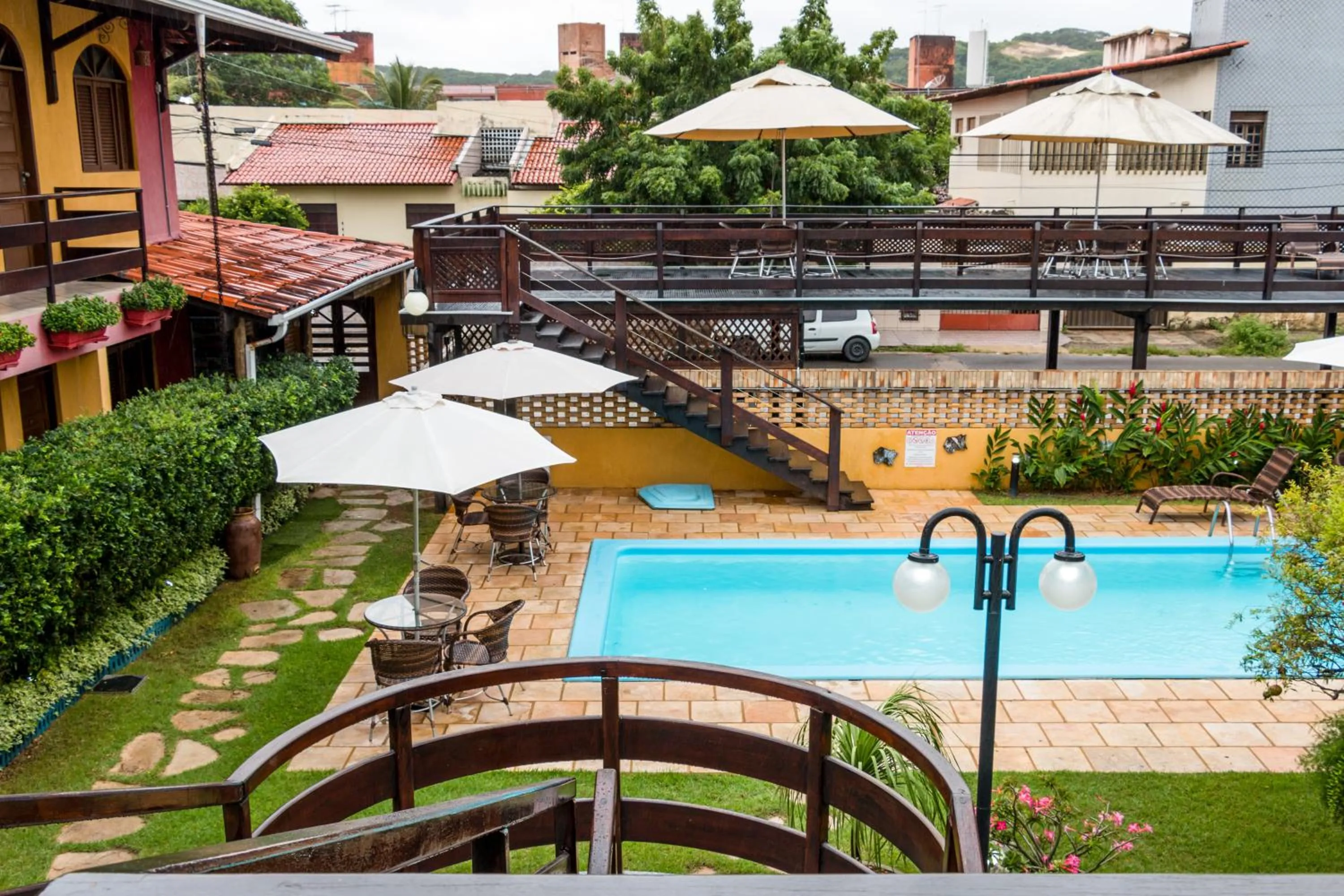 Pool view in Pousada da Terra