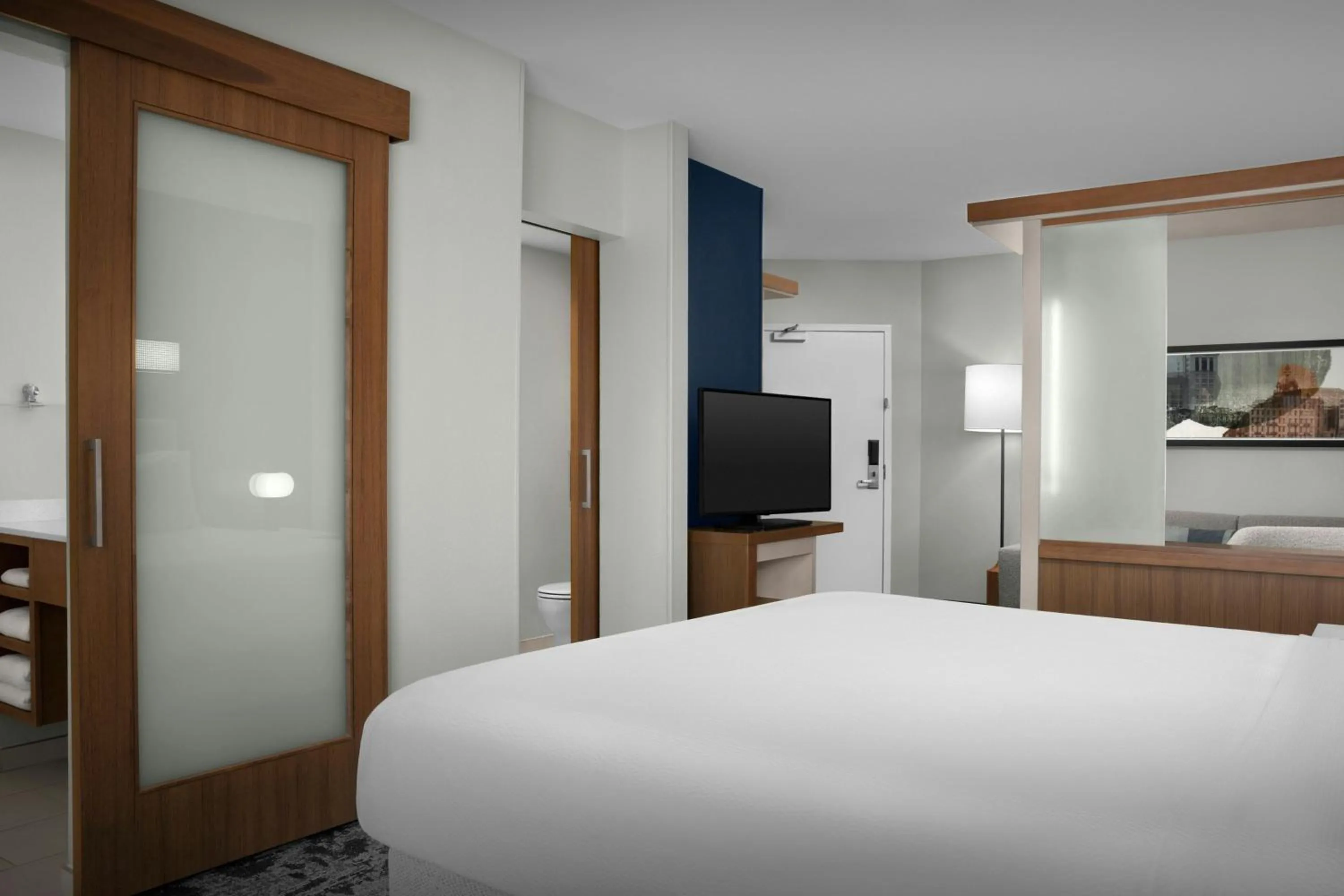 Bedroom, Bed in Springhill Suites by Marriott Savannah Downtown Historic District