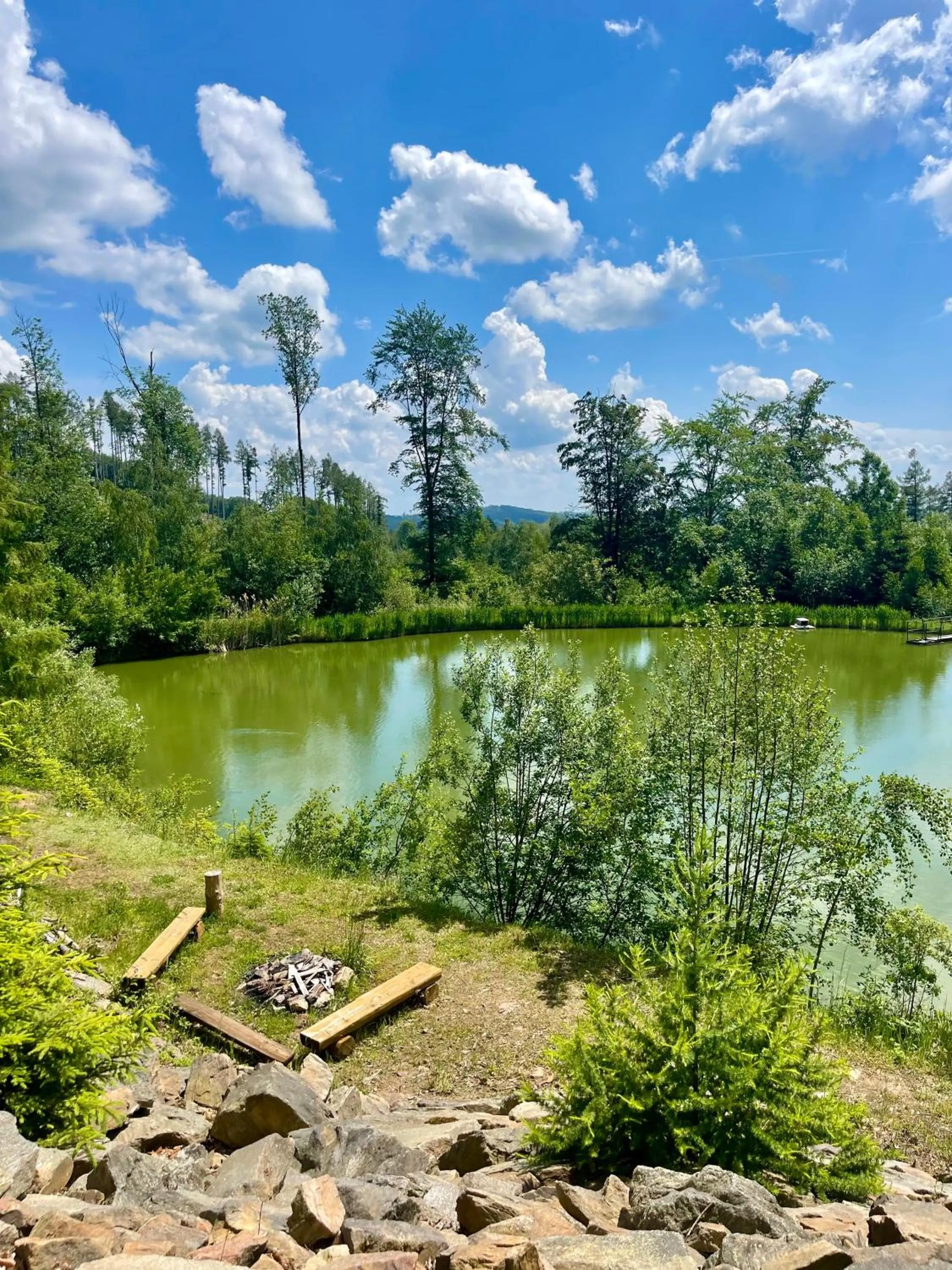 Lake view in Rekreační chata Karasín