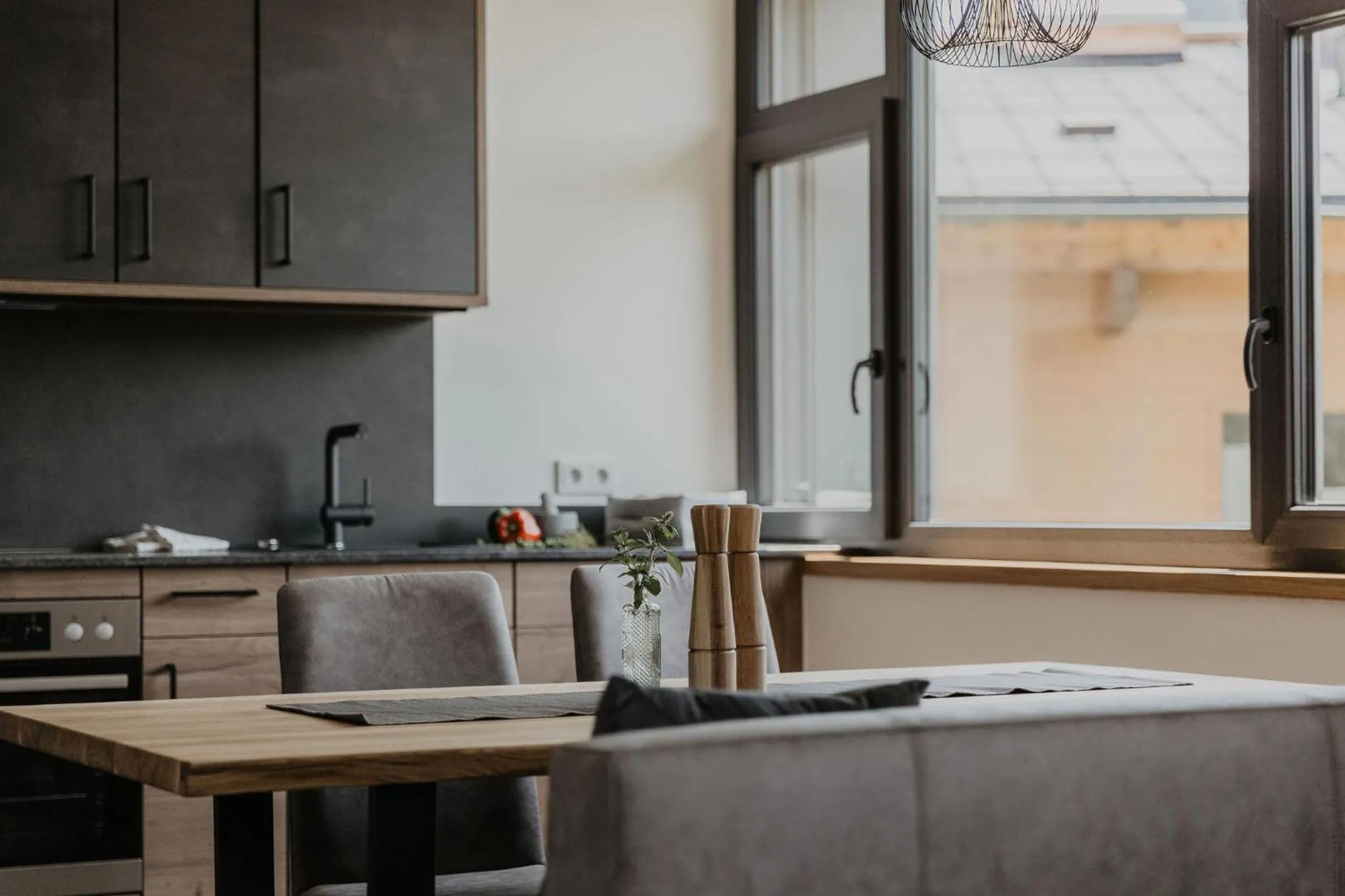 Kitchen or kitchenette in Landhaus Saalbach - Ski in & out