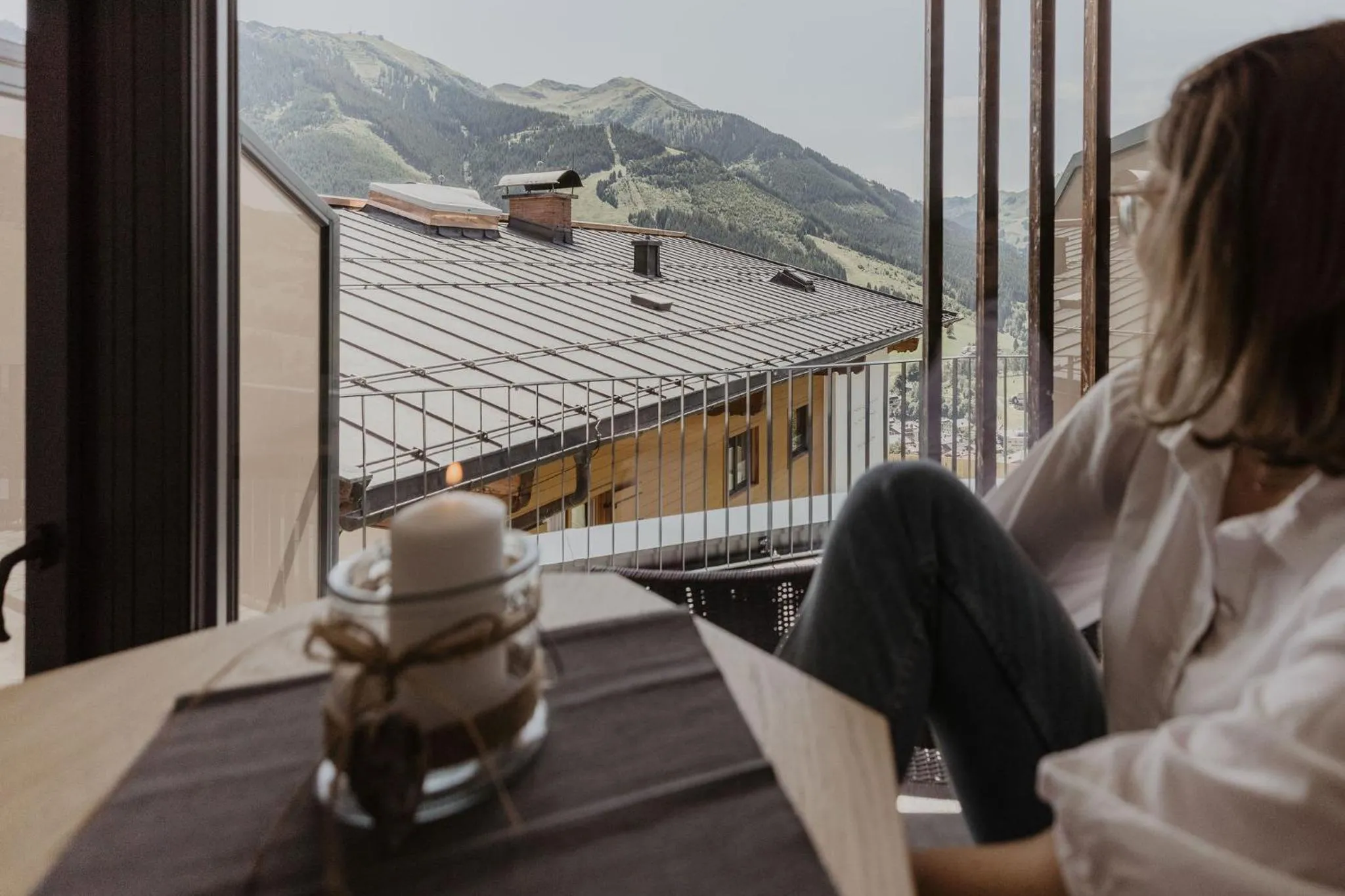 Balcony/Terrace in Landhaus Saalbach - Ski in & out