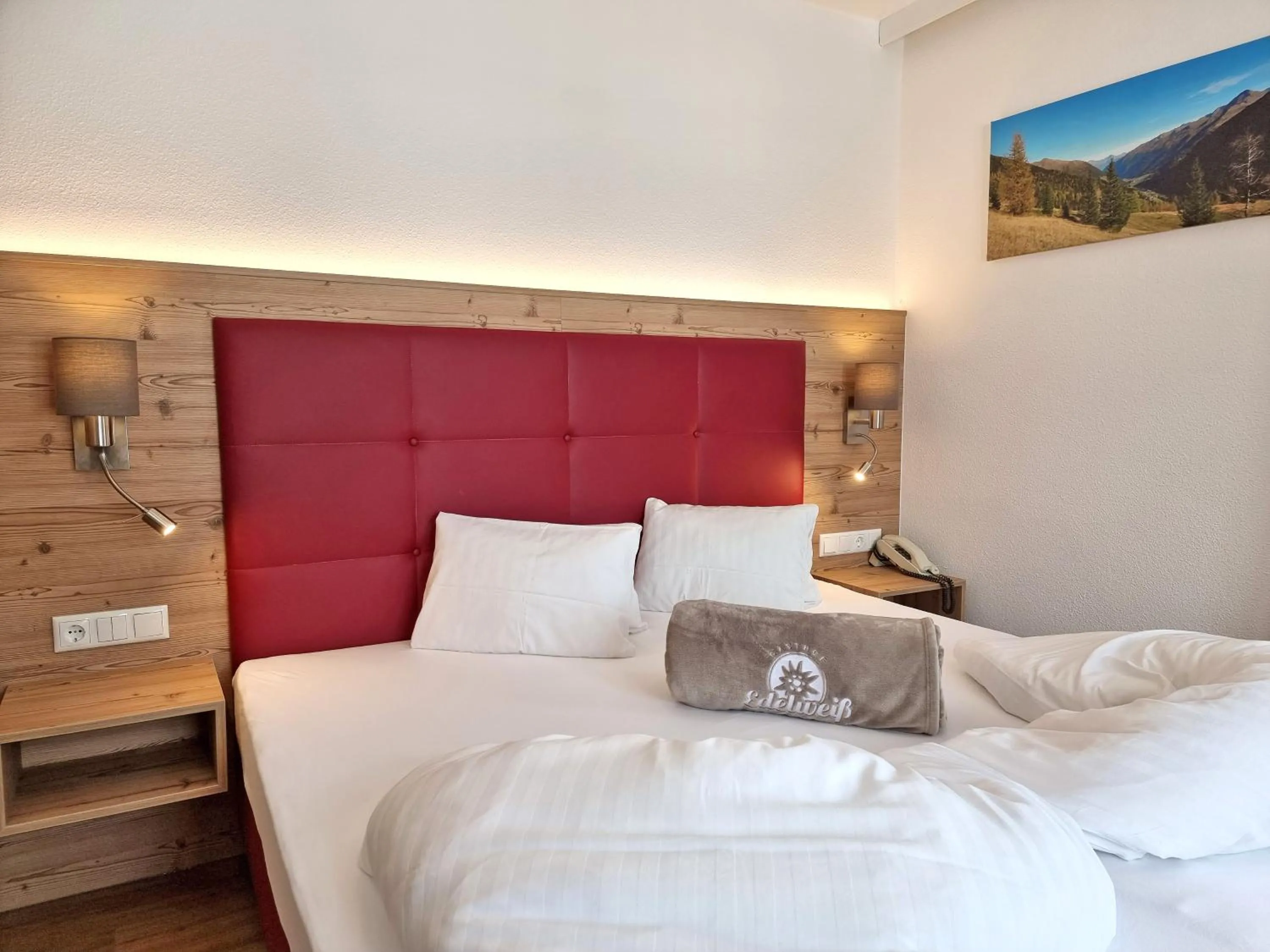 Photo of the whole room, Bed in Hotel Gasthof Edelweiß