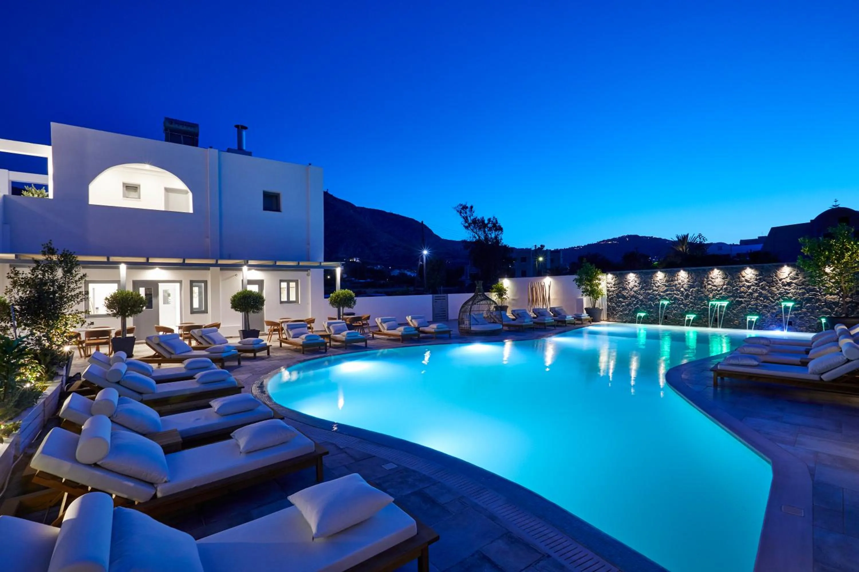 Pool view in Amara Suites Santorini