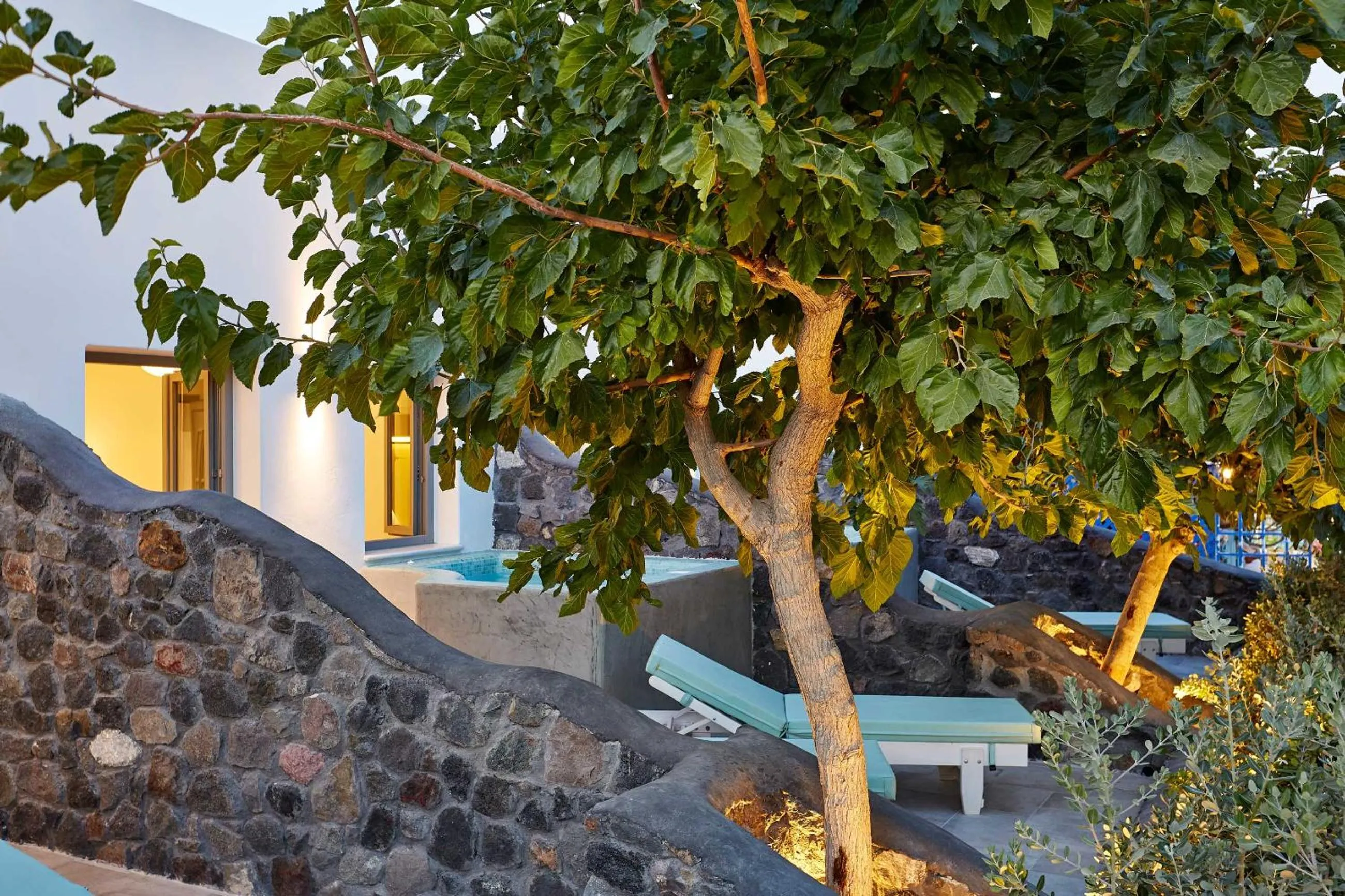 Patio in Amara Suites Santorini