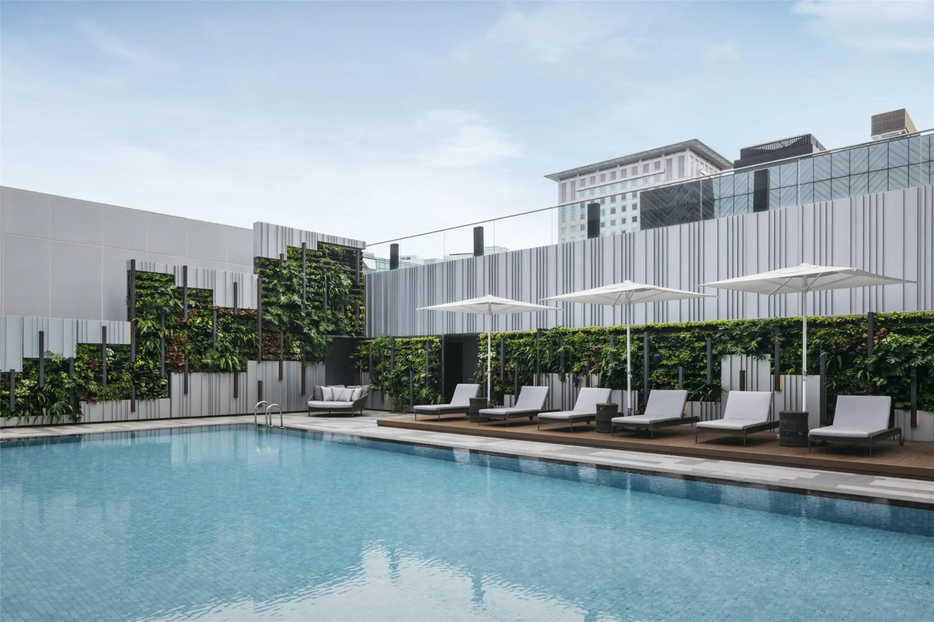 Pool view in Hilton Singapore Orchard Pool view in Hilton Singapore Orchard