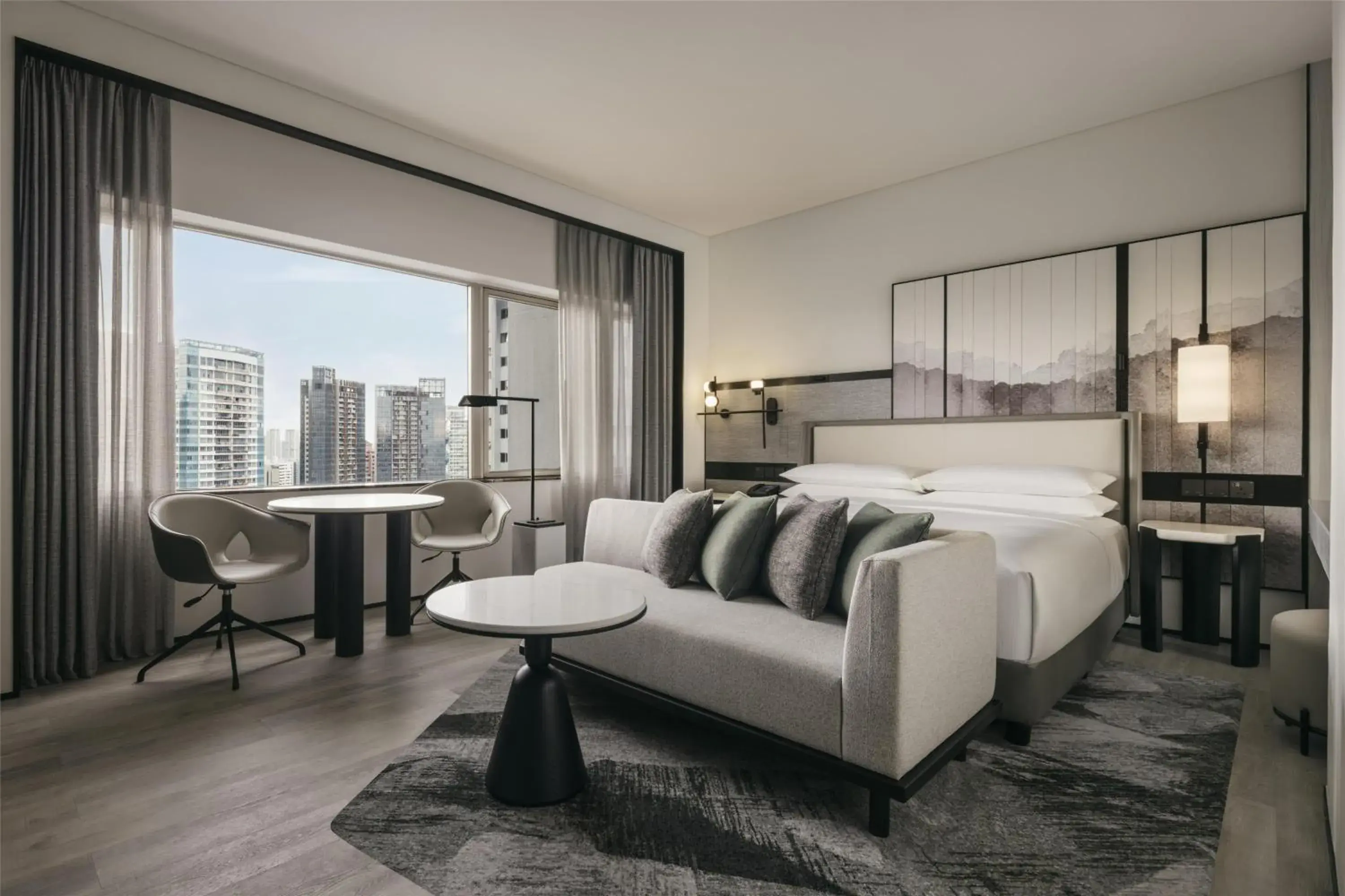 Living room, Bed in Hilton Singapore Orchard Living room, Bed in Hilton Singapore Orchard