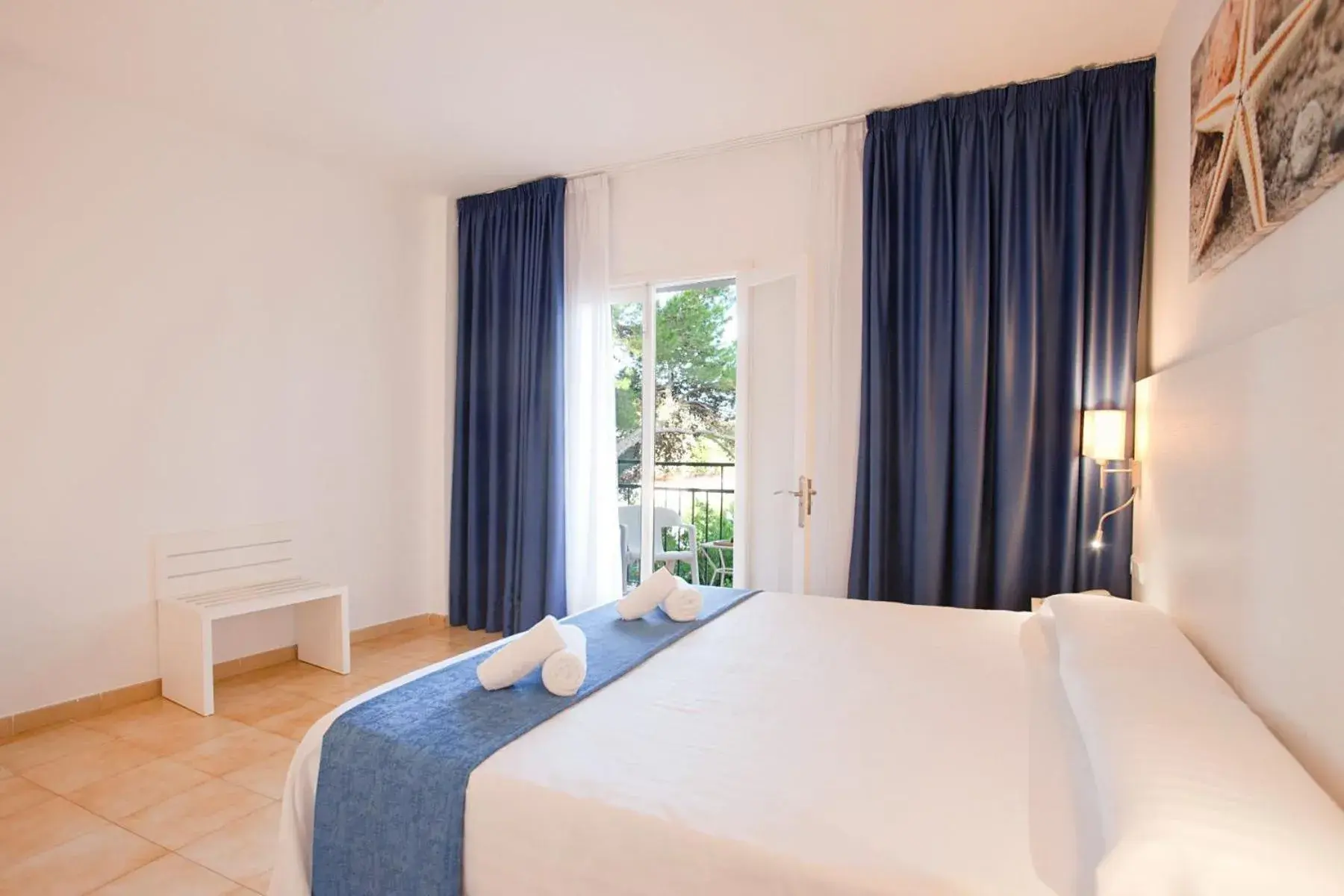 Bed in Hotel Cala Murada Bed in Hotel Cala Murada