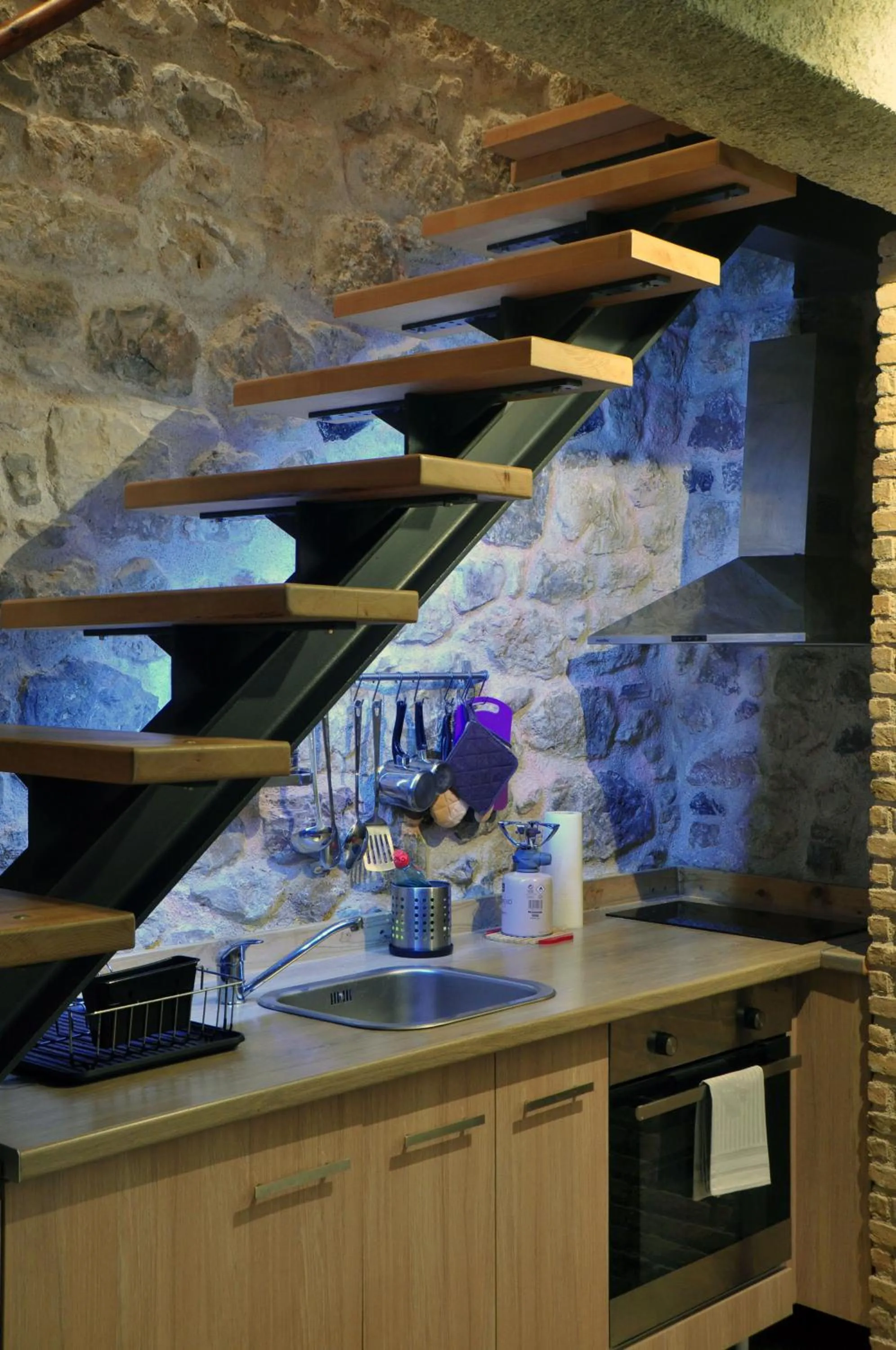 Kitchen or kitchenette in Limni Stone Apartments