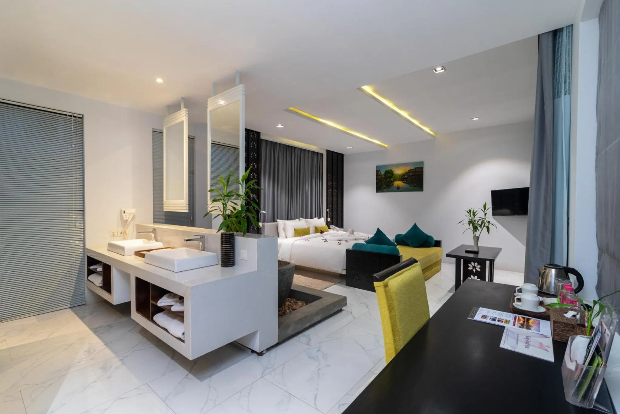 Living room, Bed in King Rock Residence