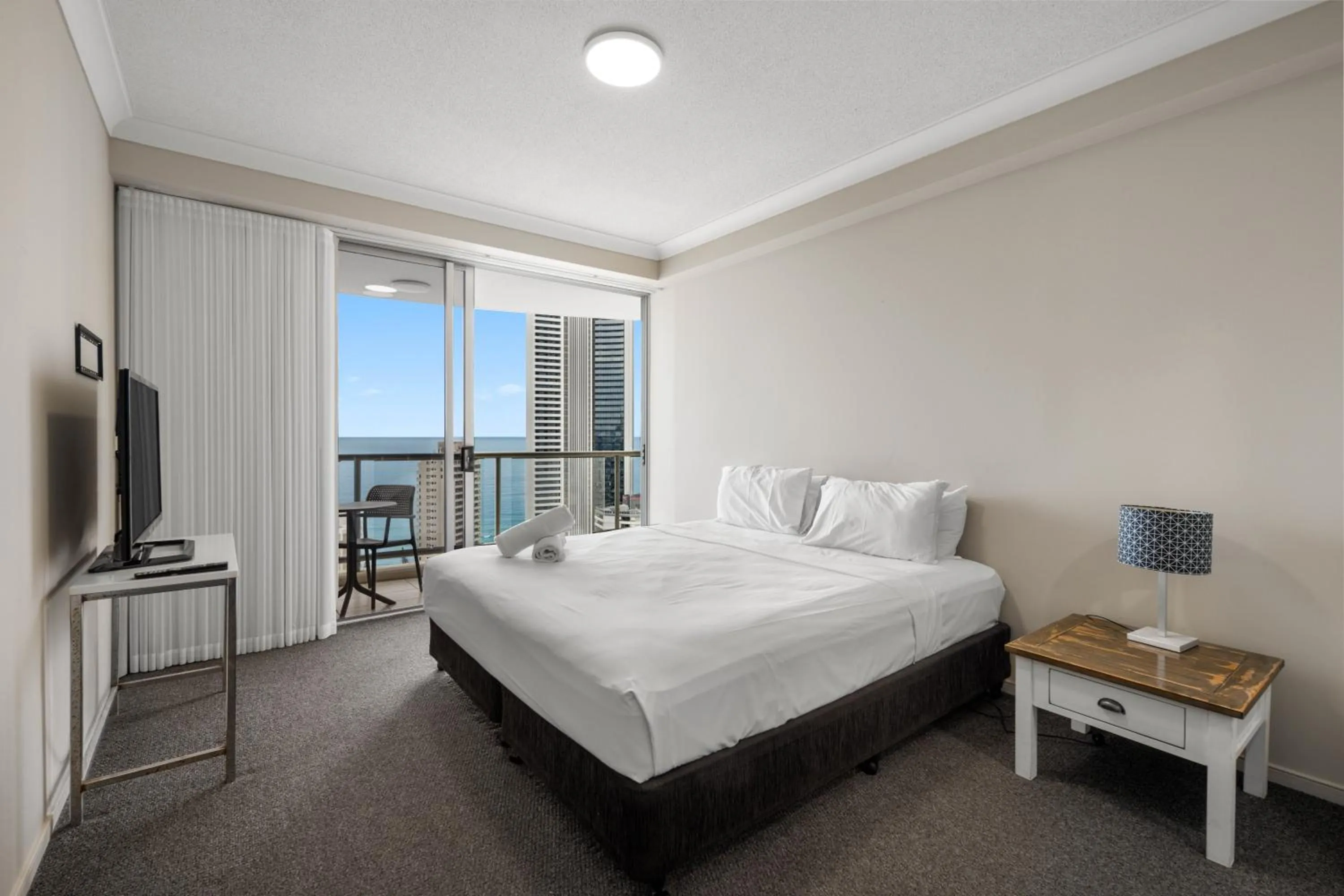 Bedroom, Bed in Chevron Renaissance - Private Apartments - Hosted by Coastal Letting Co.