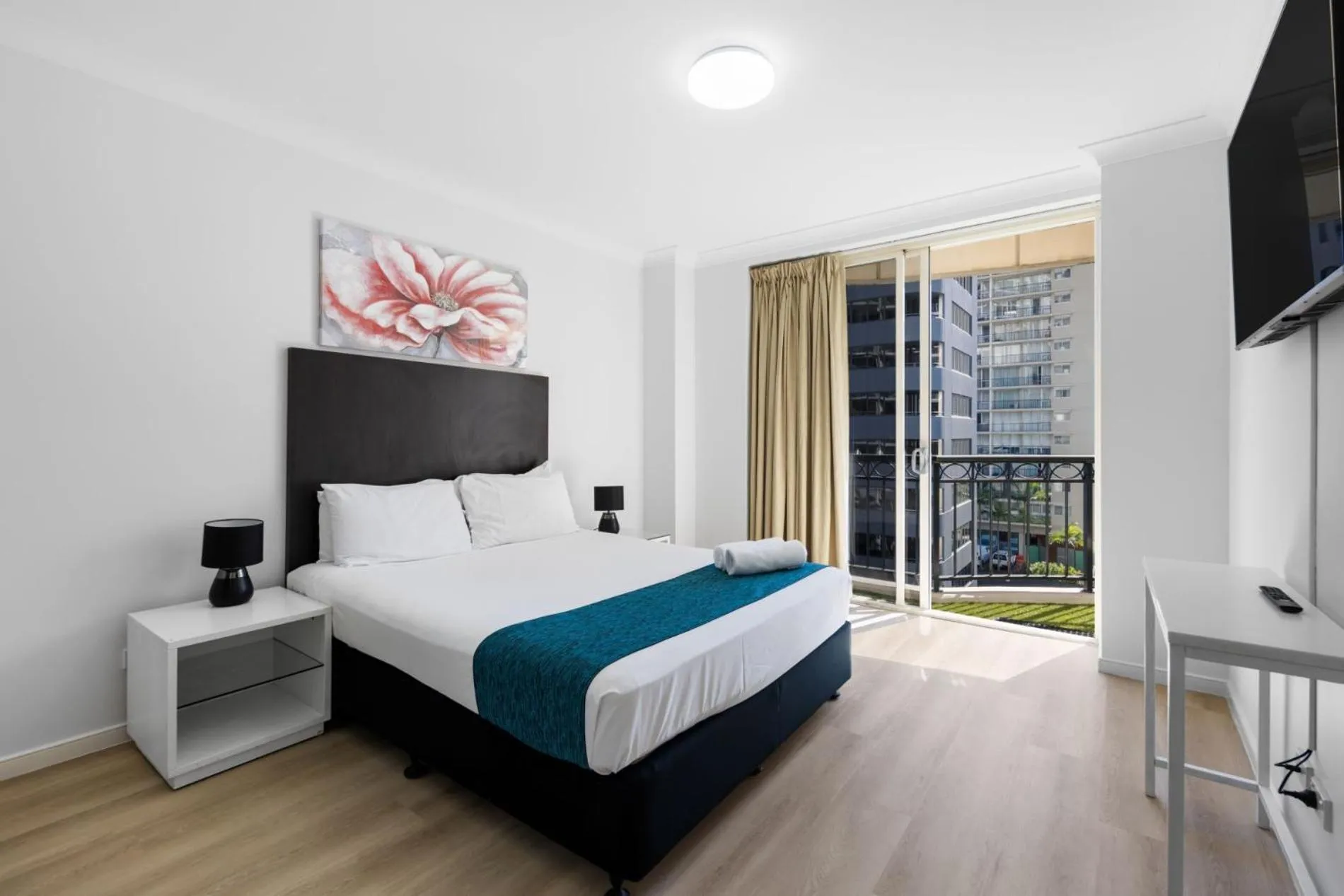 Bedroom, Bed in Chevron Renaissance - Private Apartments - Hosted by Coastal Letting Co.