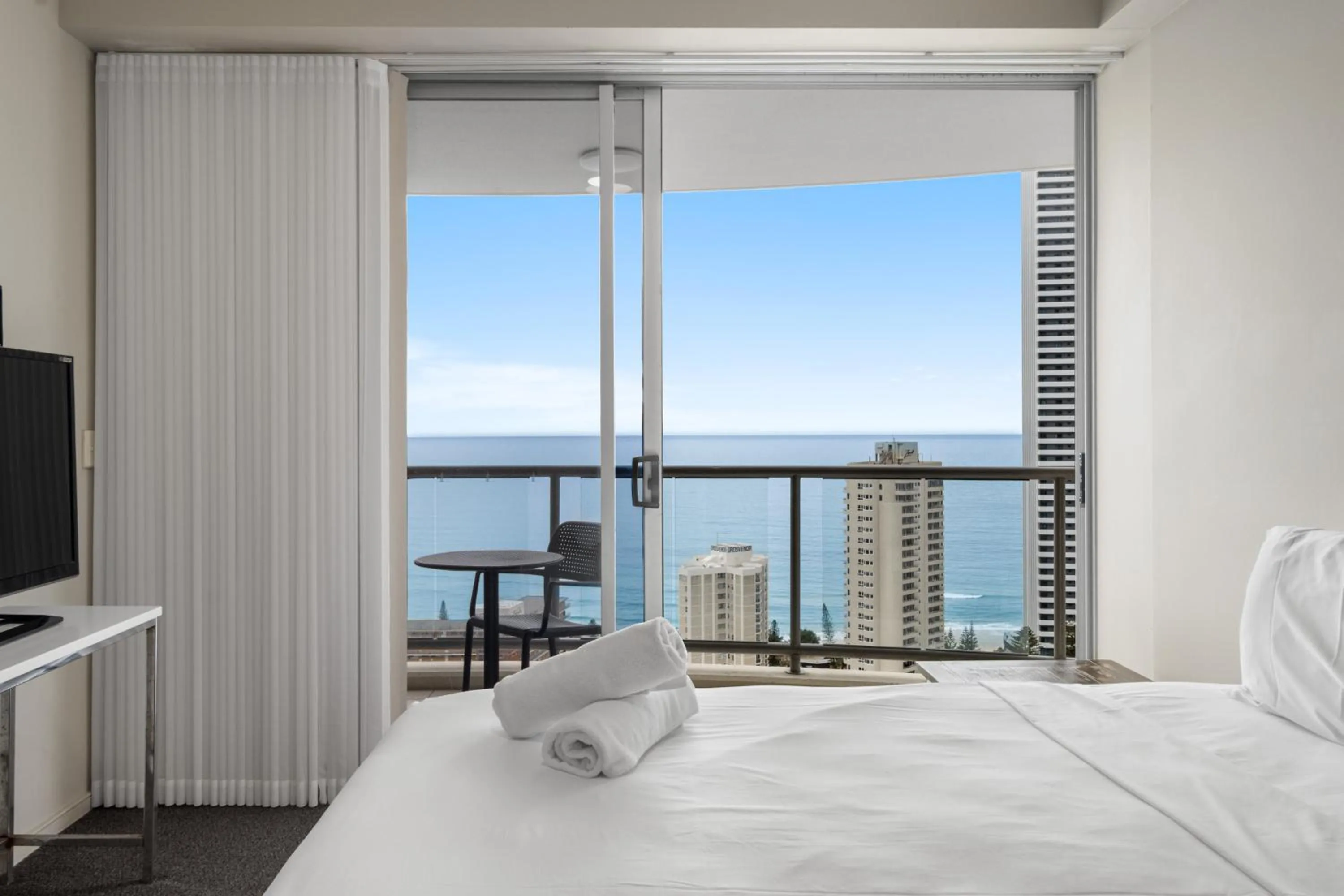 Bedroom, Bed in Chevron Renaissance - Private Apartments - Hosted by Coastal Letting Co.