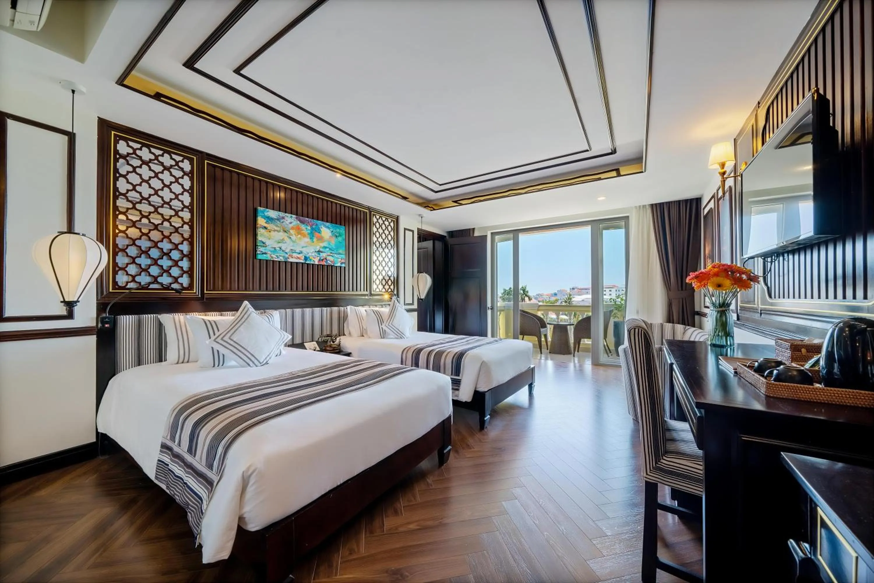 Bed in Le Pavillon Hoi An Luxury Resort & Spa