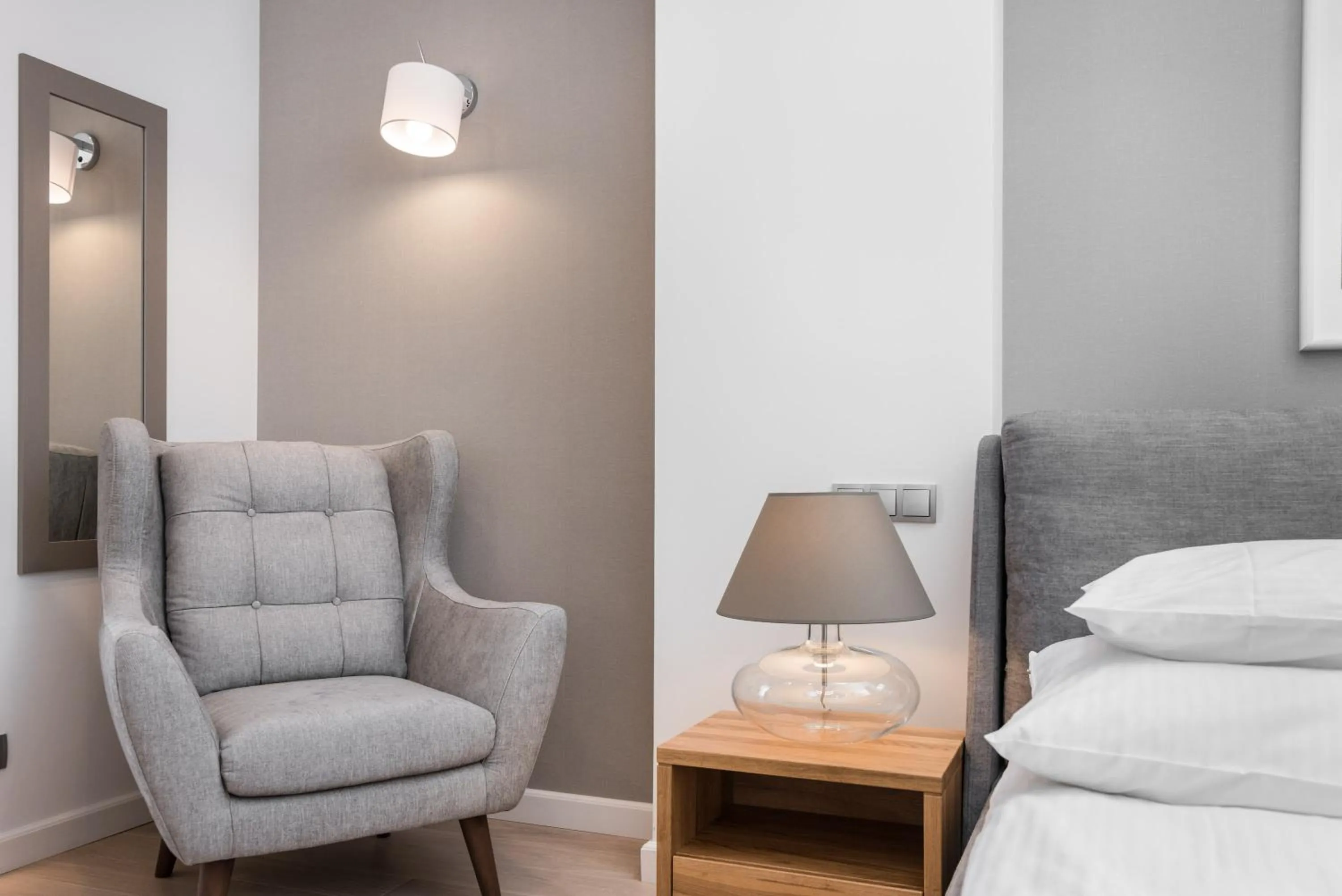 Seating area, Bed in Venetian House Market Square Aparthotel