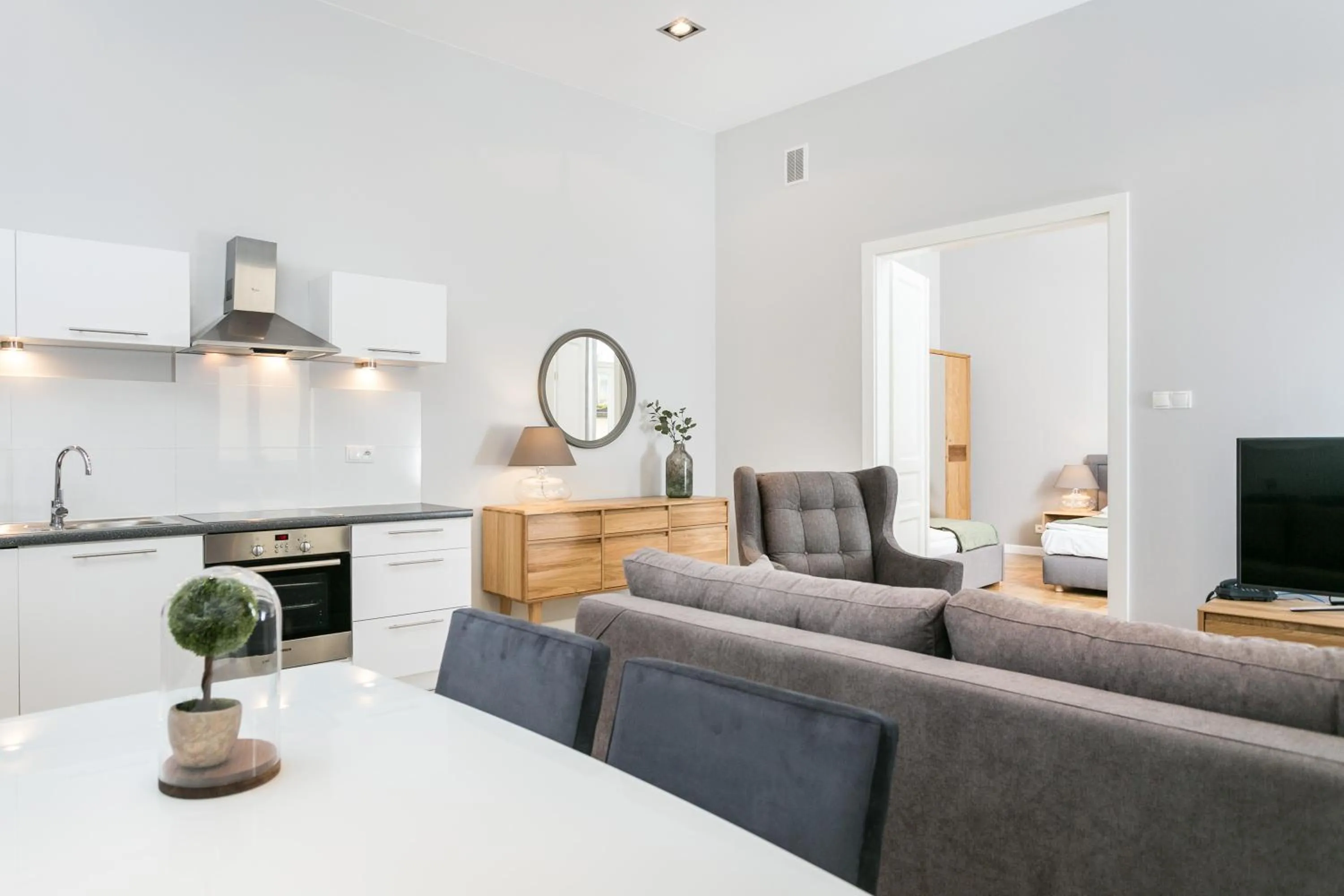 Kitchen or kitchenette in Venetian House Market Square Aparthotel