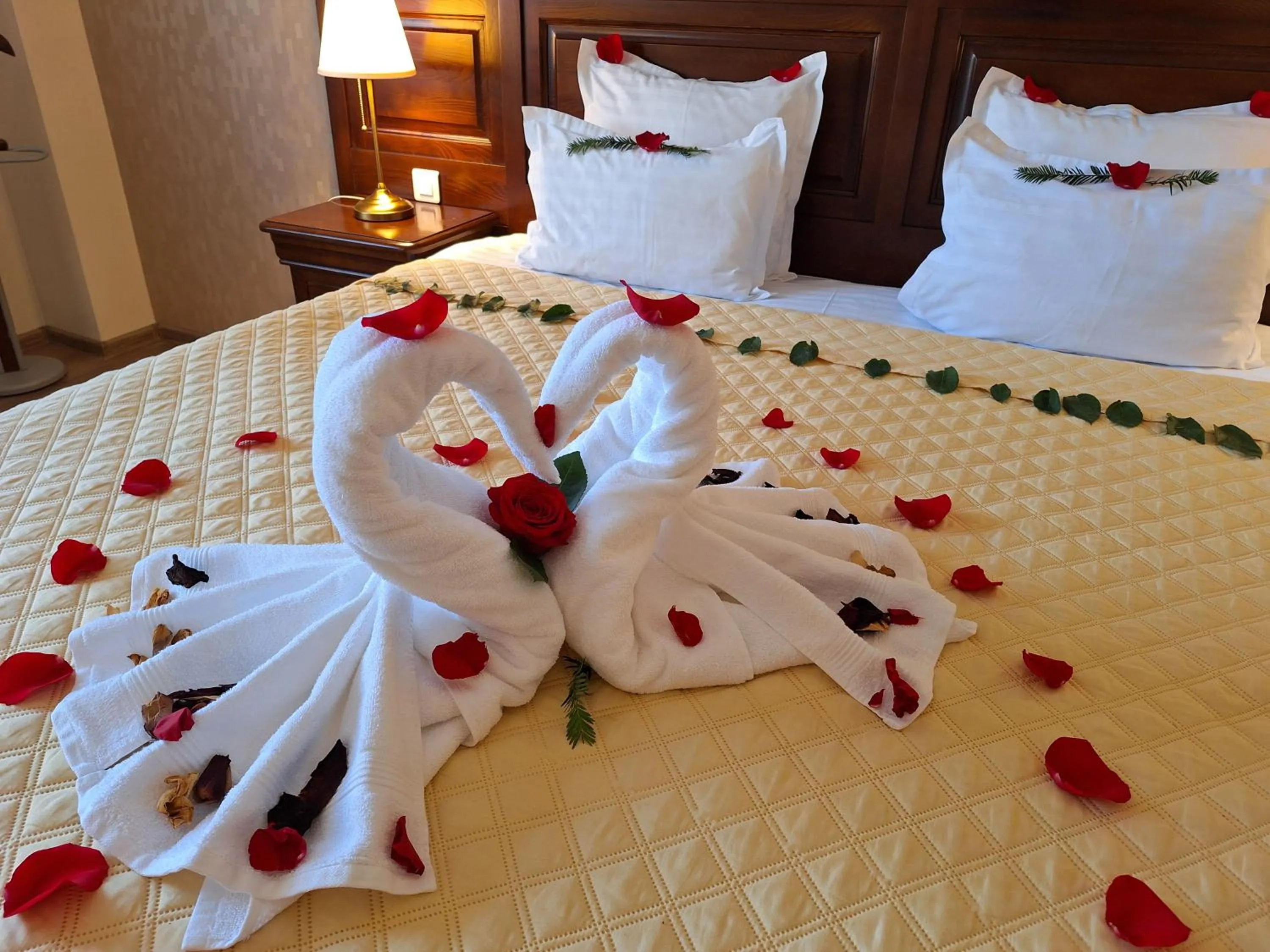 Bed in Grand Hotel Sofianu