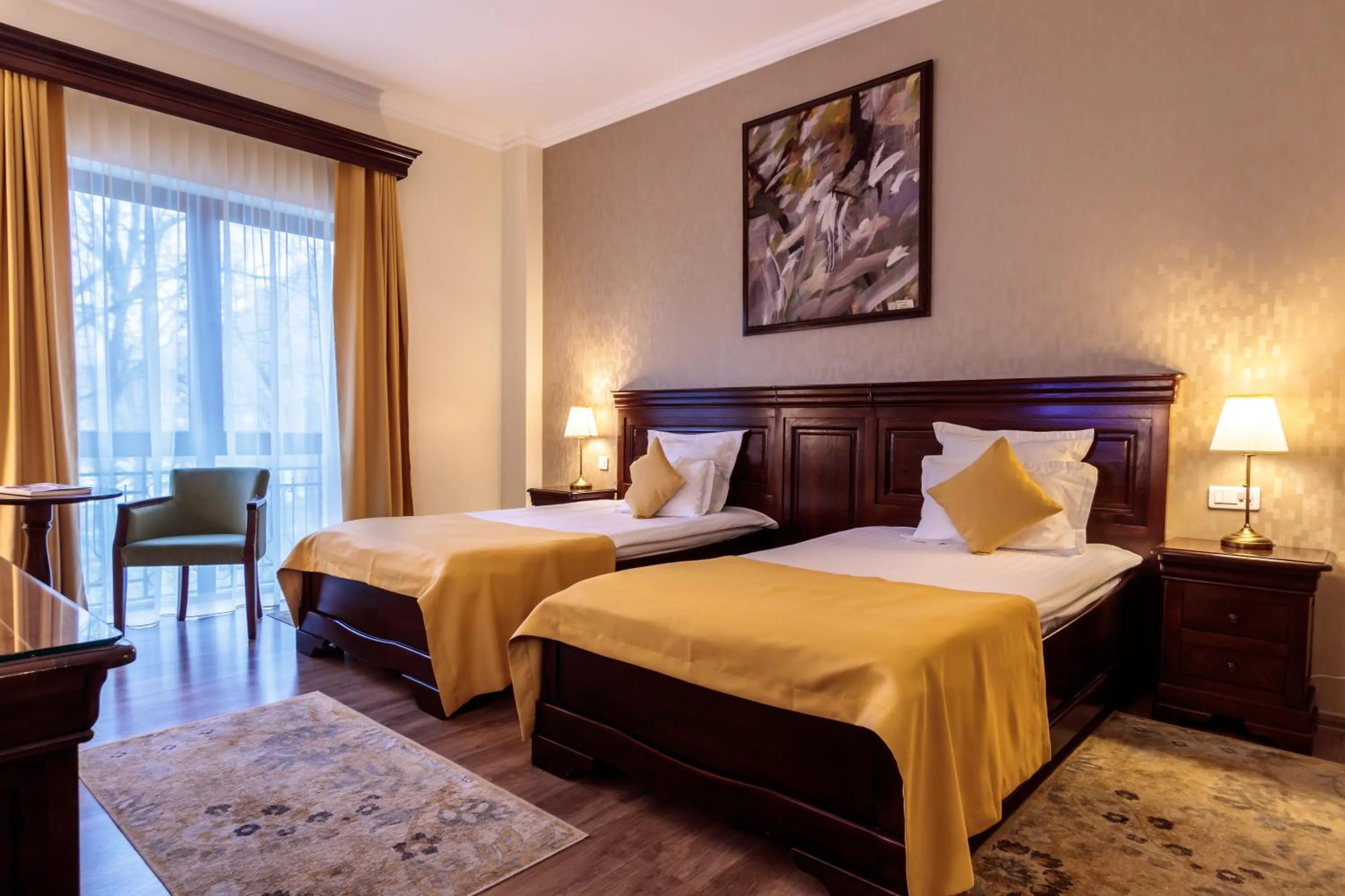 Bed in Grand Hotel Sofianu