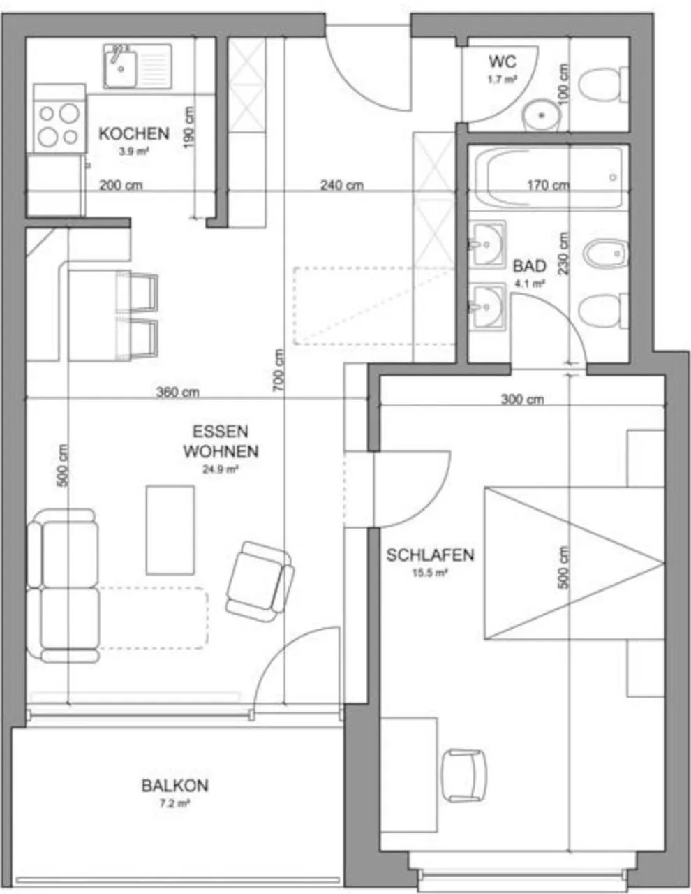 Floor plan in Holiday accommodation - swimming pool available