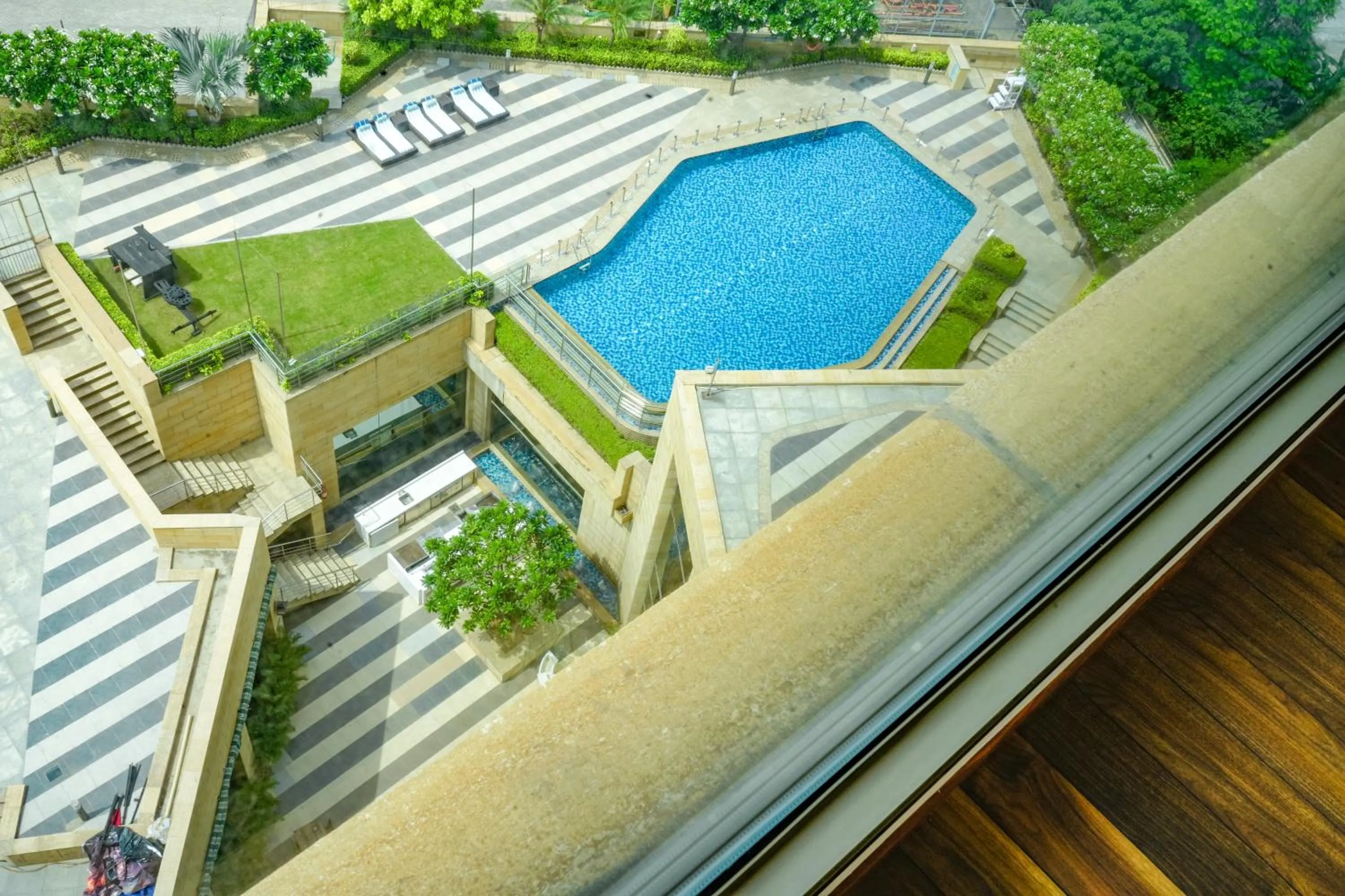 Pool view in Courtyard by Marriott Gurugram Downtown