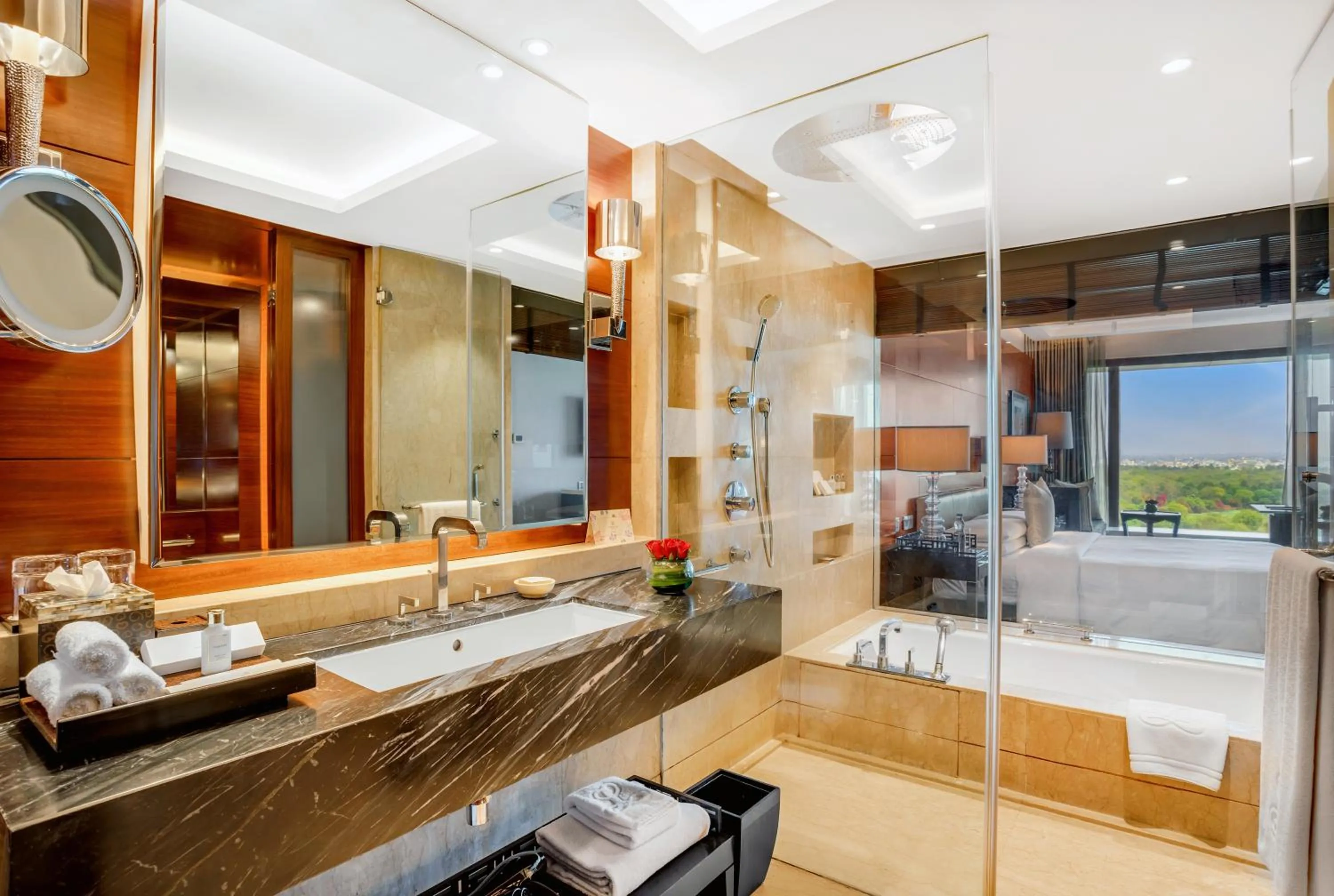 Bathroom in The Leela Ambience Gurugram Hotel & Residences - The Luxury Urban Sanctuary