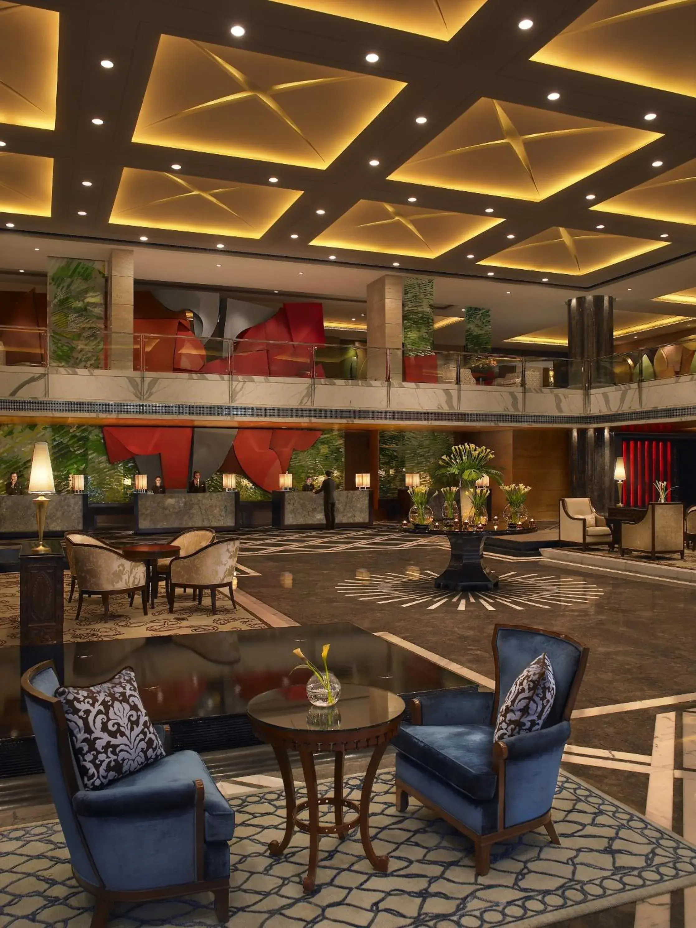 Lobby or reception in The Leela Ambience Gurugram Hotel & Residences - The Luxury Urban Sanctuary Lobby or reception in The Leela Ambience Gurugram Hotel & Residences - The Luxury Urban Sanctuary