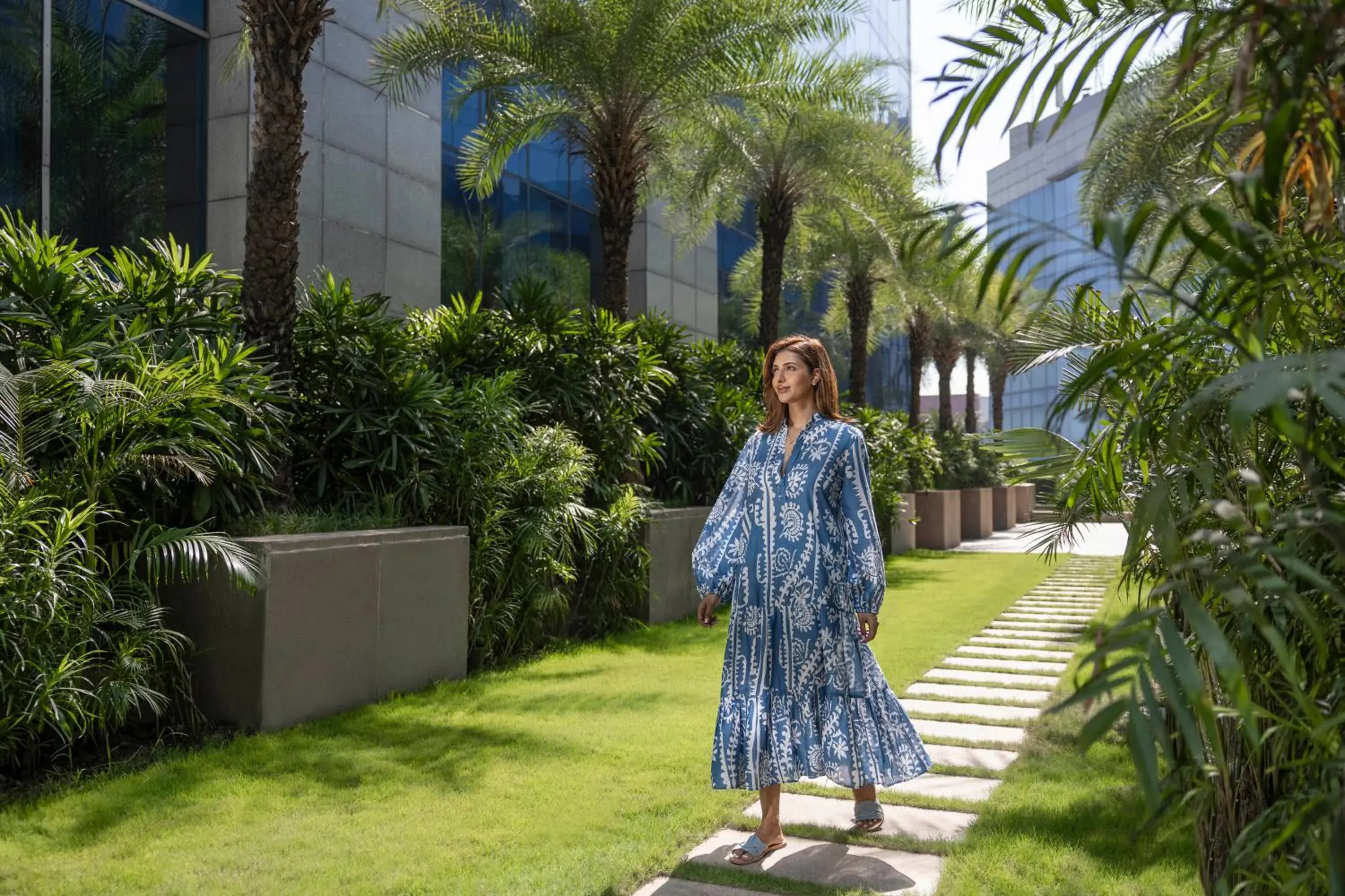 Garden view in The Leela Ambience Gurugram Hotel & Residences - The Luxury Urban Sanctuary Garden view in The Leela Ambience Gurugram Hotel & Residences - The Luxury Urban Sanctuary