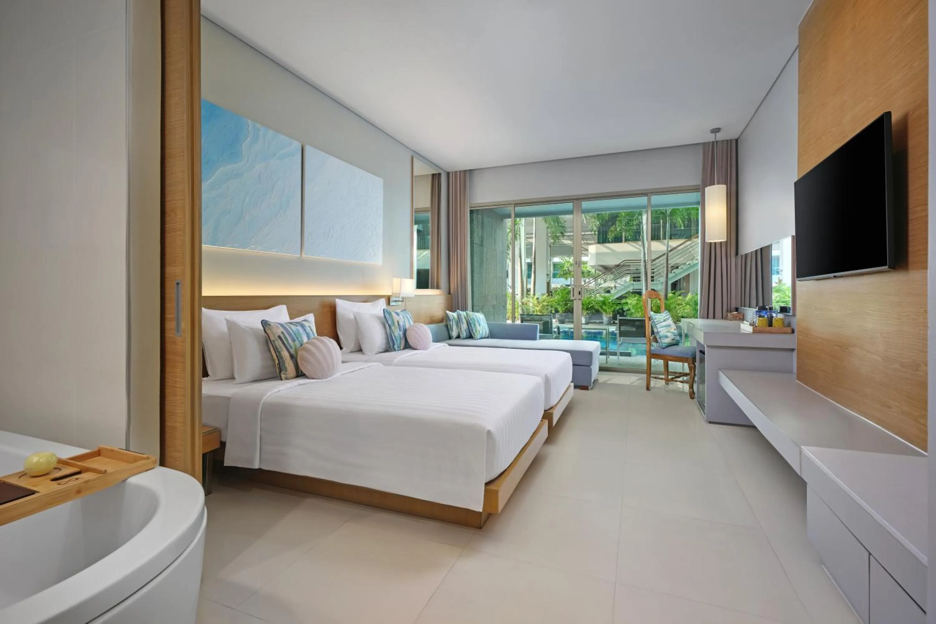 Bed in The Kee Resort & Spa