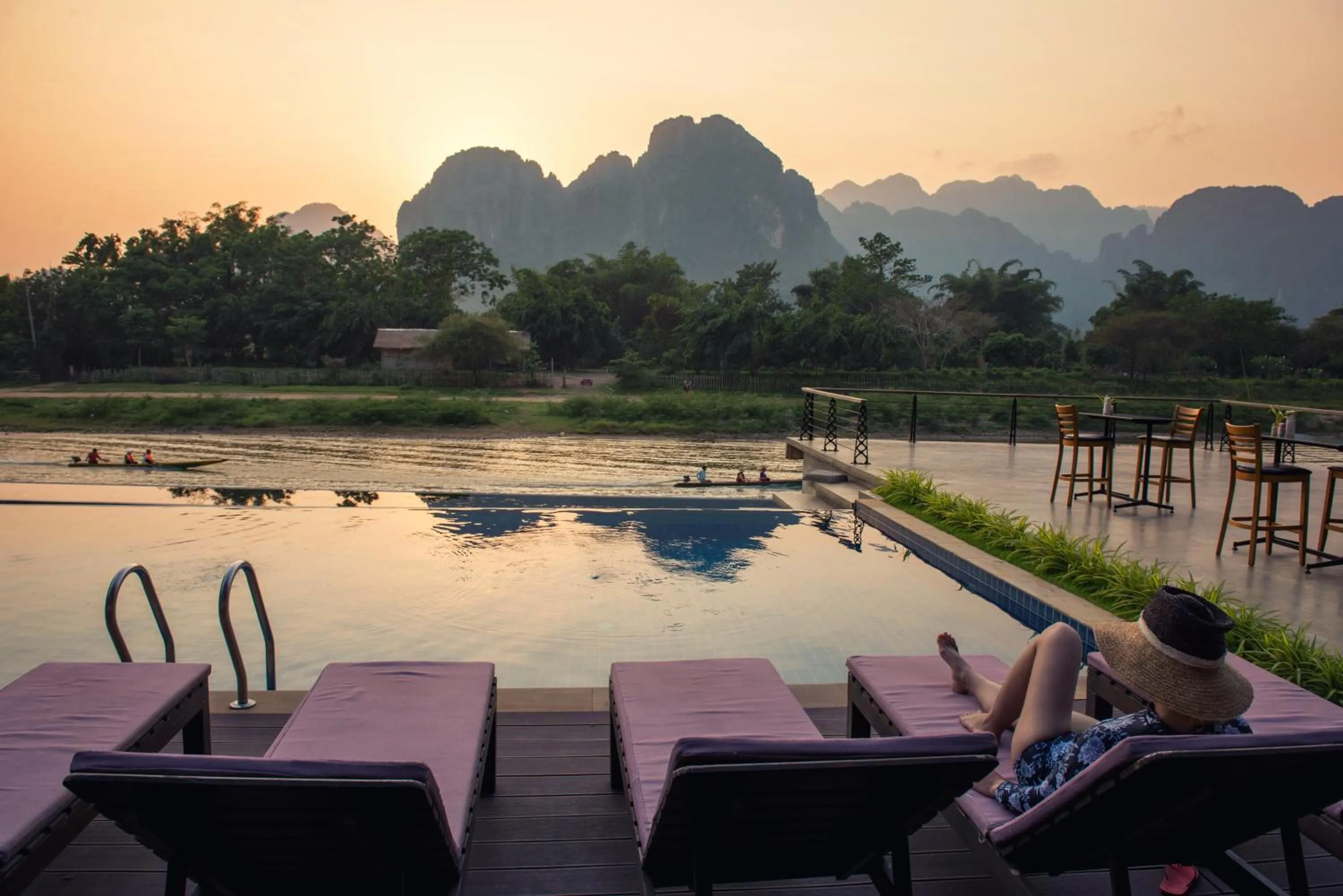 Mountain view in Inthira Vangvieng