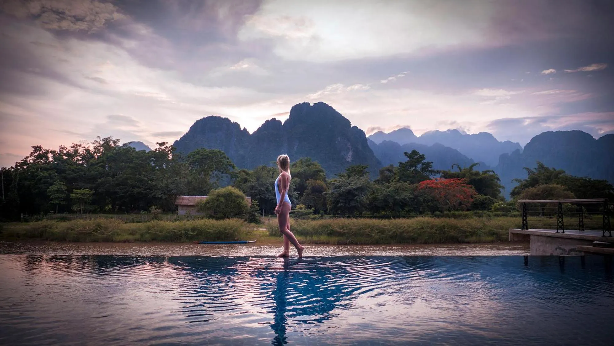 Swimming pool in Inthira Vangvieng