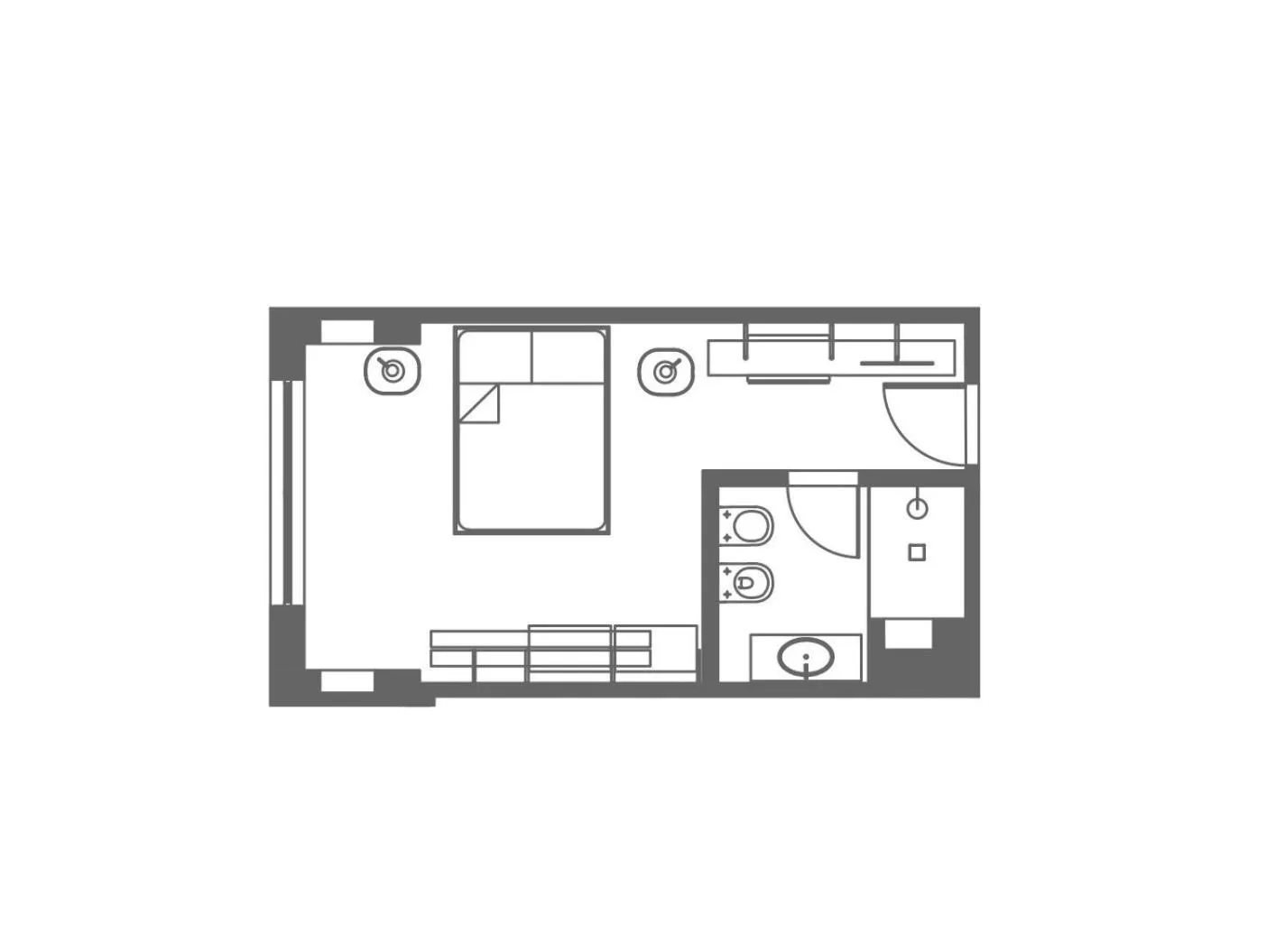 Floor plan in Castello Sforzesco Suites by Brera Apartments