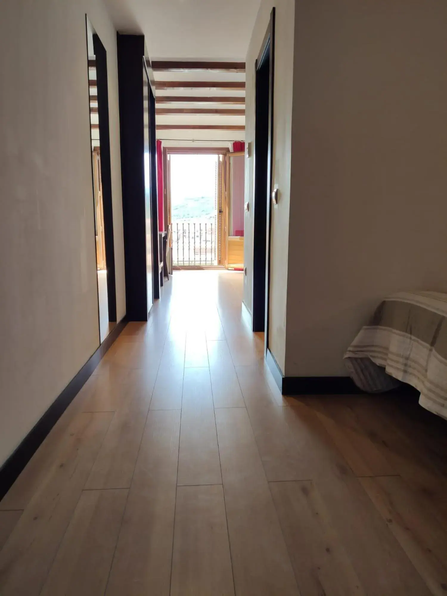 Balcony/Terrace, Bed in Hotel Rey Sancho Balcony/Terrace, Bed in Hotel Rey Sancho